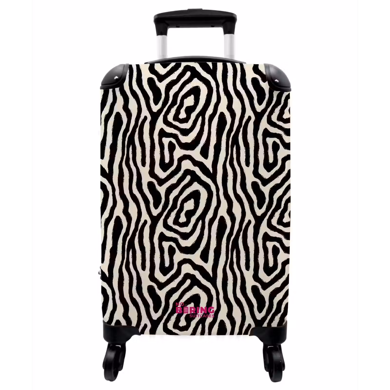 Koffer - Zebra - Abstrakt - Schwarz - Zebra - Abstract - Zwart NBS - Handbagage koffer - Vrouwen middel