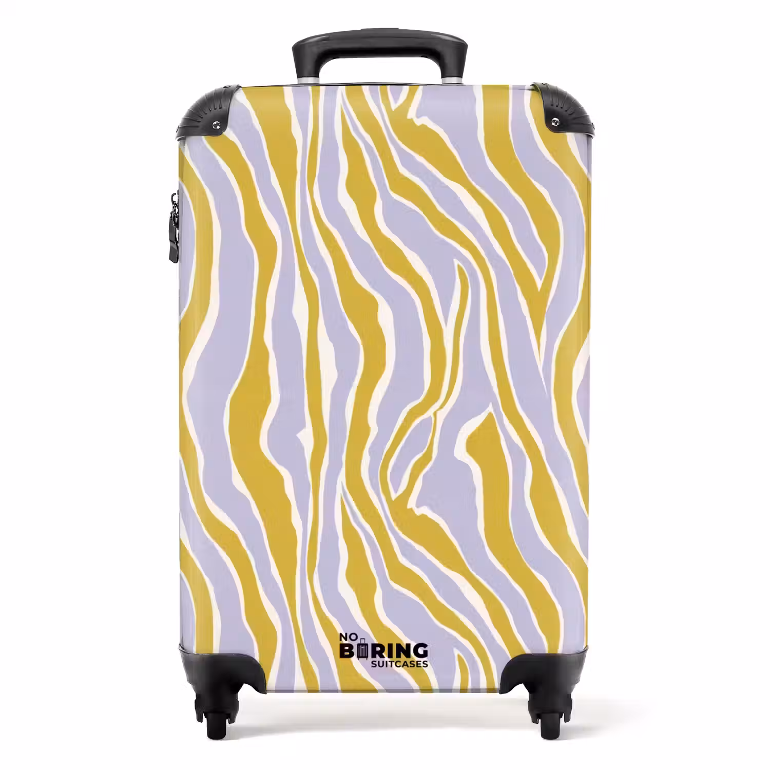 Zebra - Modern - Meerkleurig NBS - Handbagage koffer - Volwassenen Unisex middel -productfoto_recht