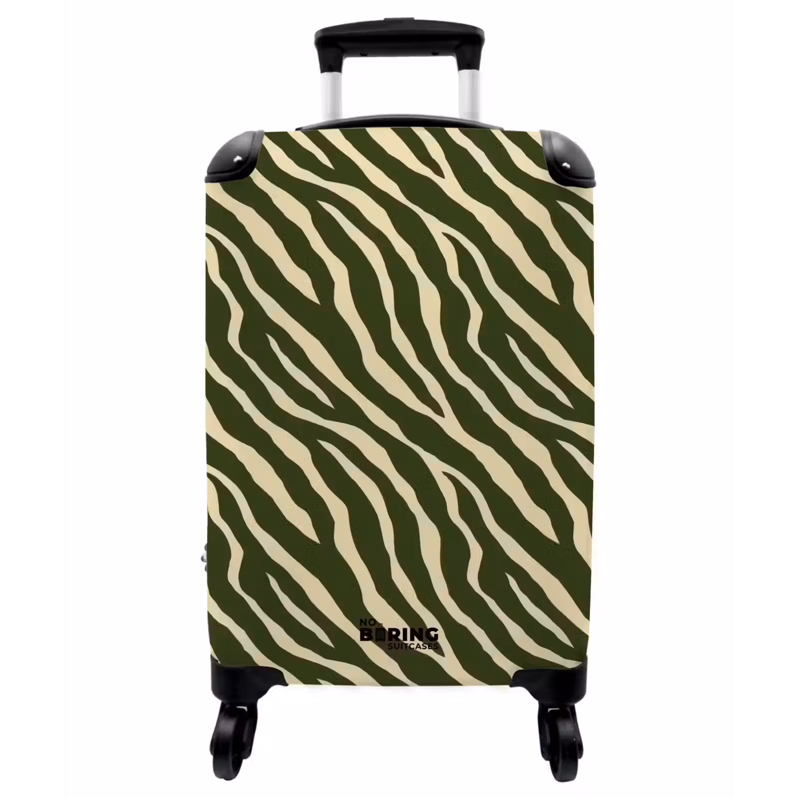 Koffer - Zebra – Muster – Grün - Zebra - Patroon - Groen NBS - Handbagage koffer - Vrouwen middel
