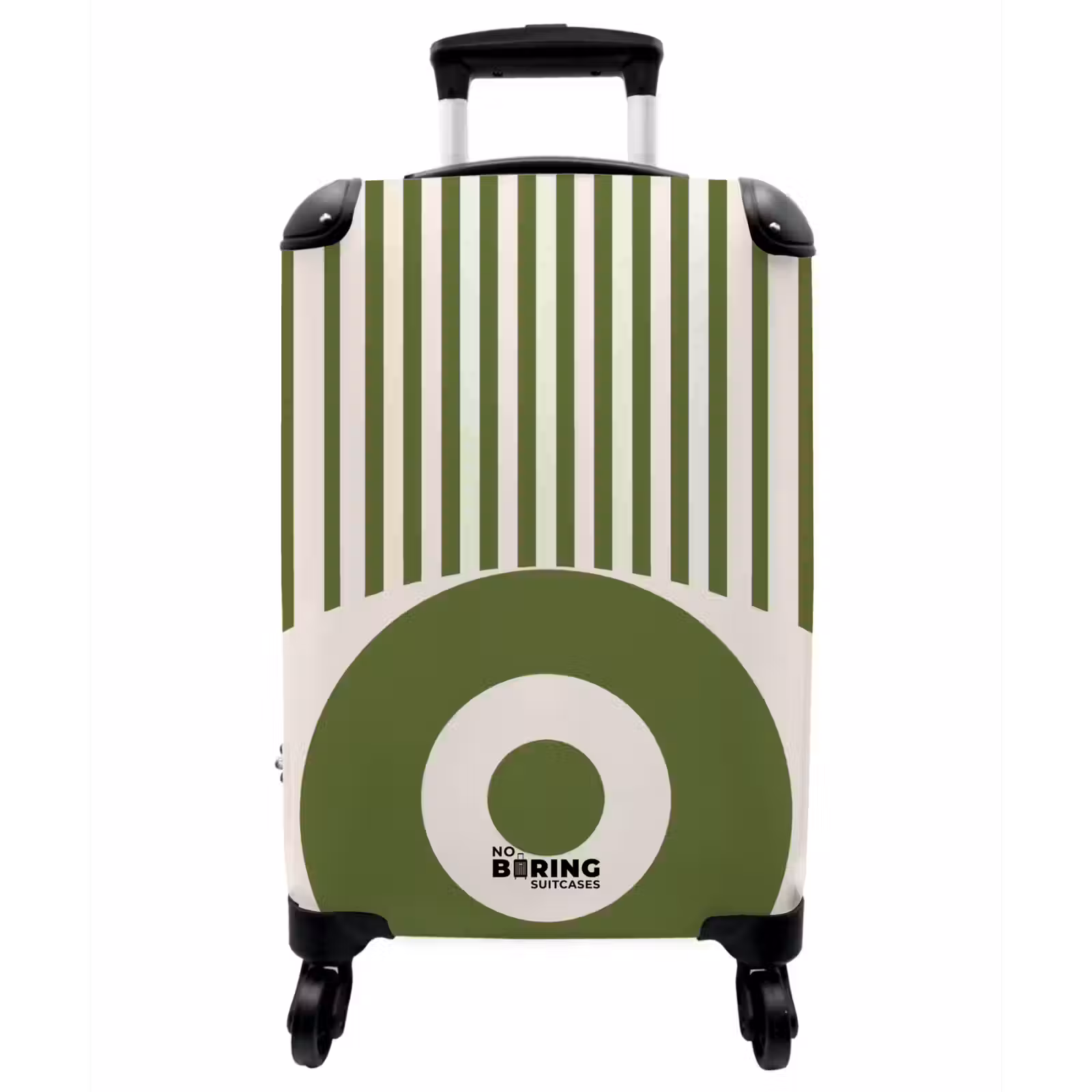 Koffer - Zusammenfassung – Auge – Streifen – Modern – Grün - Abstract - Oog - Strepen - Modern - Groen NBS - Handbagage koffer - Vrouwen middel