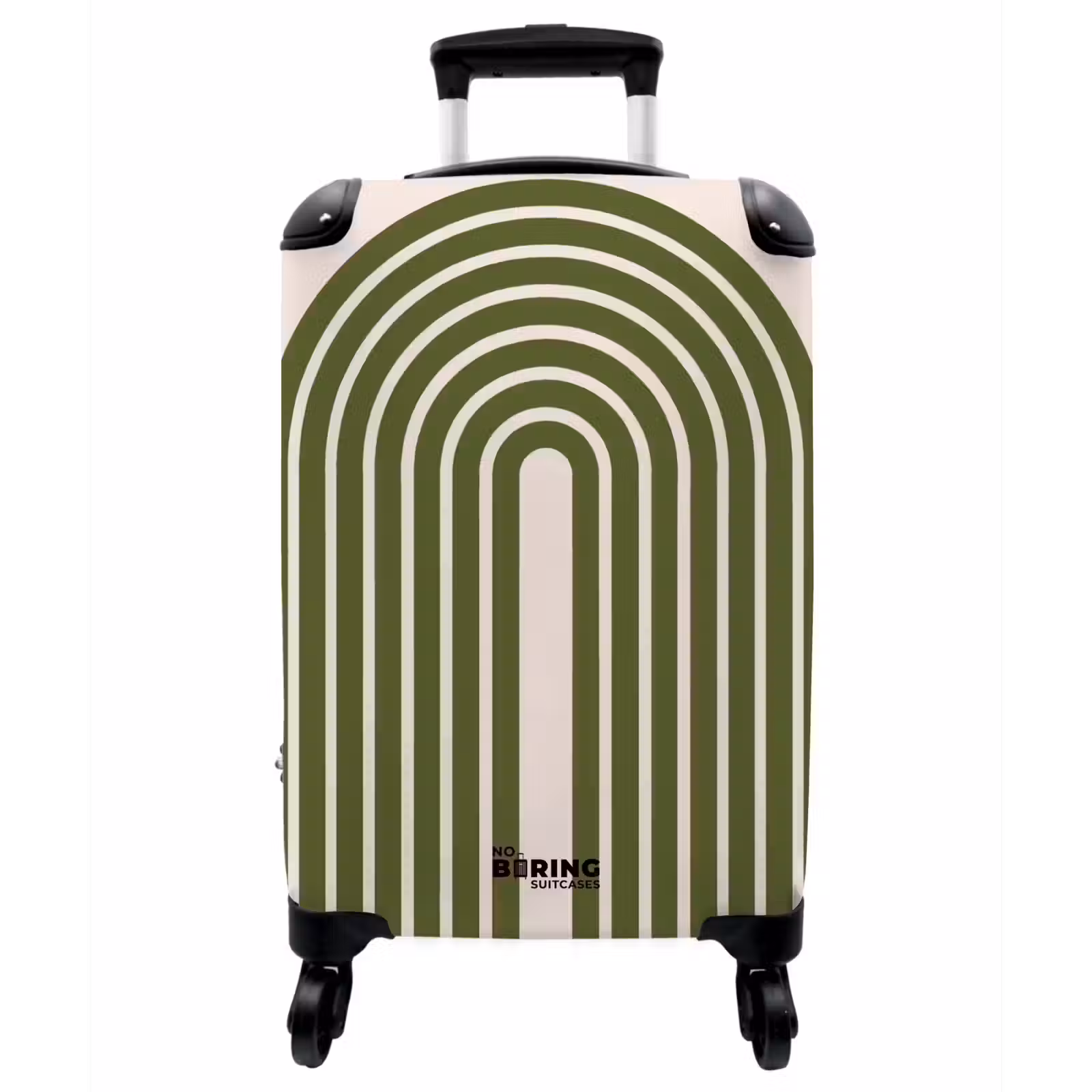Koffer - Zusammenfassung – Bögen – Modern – Grün – Kunst - Abstract - Bogen - Modern - Groen - Kunst NBS - Handbagage koffer - Vrouwen middel
