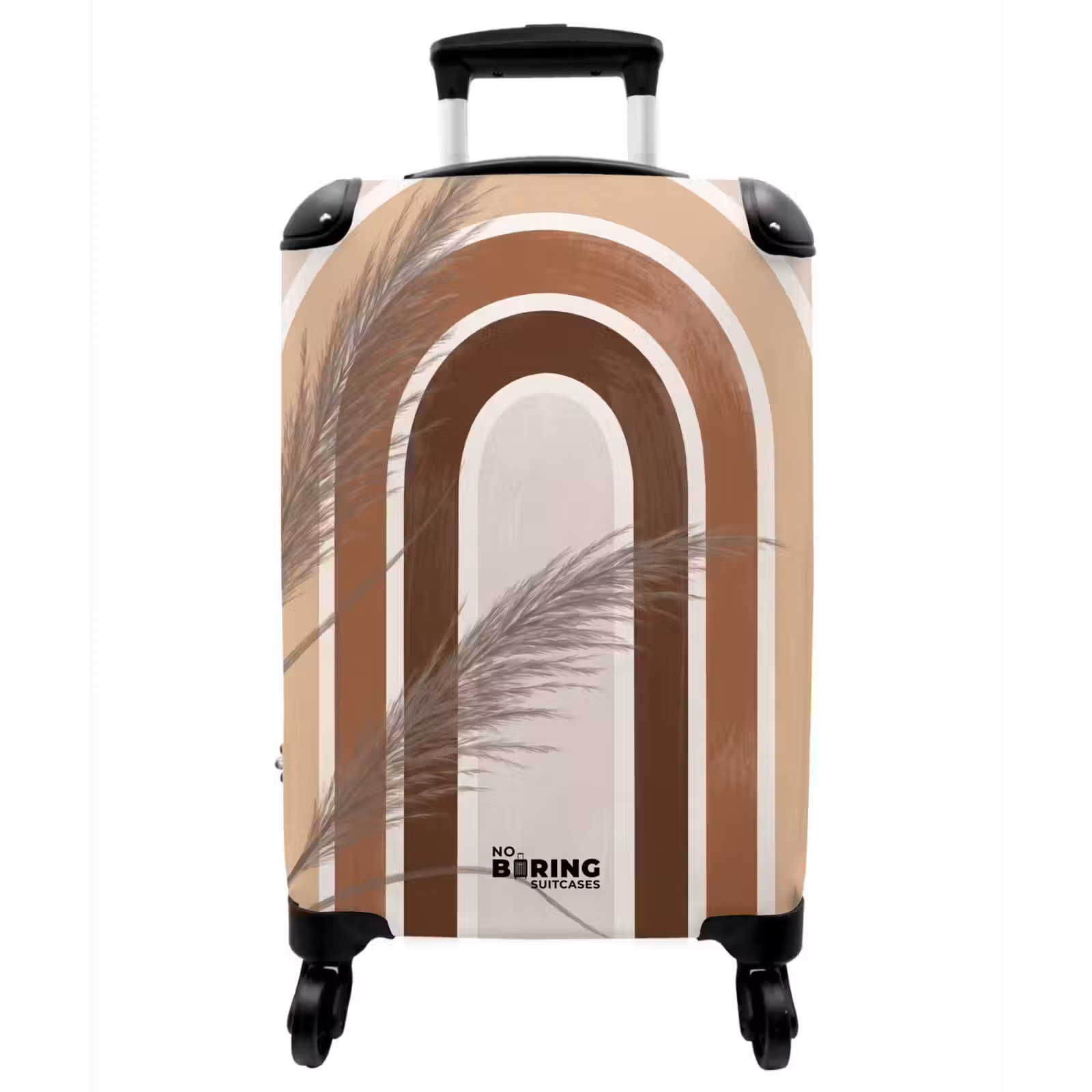 Koffer - Zusammenfassung – Bögen – Pflanze – Boho – Beige - Abstract - Bogen - Plant - Boho - Beige NBS - Handbagage koffer - Vrouwen middel