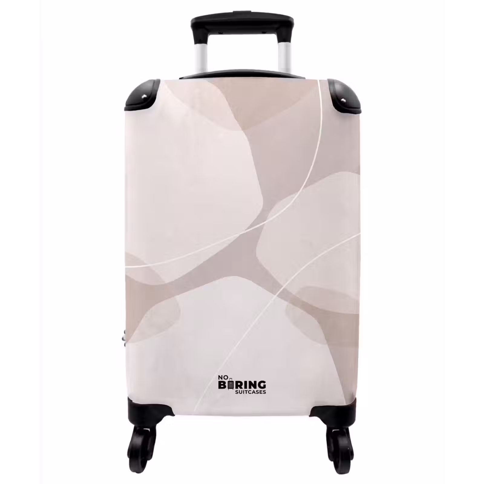 Koffer - Zusammenfassung – Formen – Beige - Abstract - Vormen - Beige NBS - Handbagage koffer - Vrouwen middel