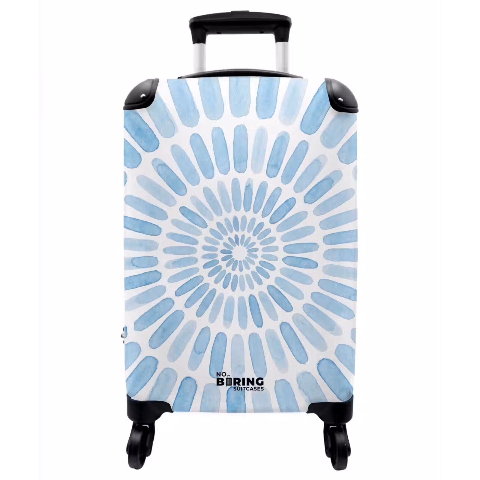 Koffer - Zusammenfassung – Formen – Kunst – Aquarell – Blau - Abstract - Vormen - Kunst - Aquarel - Blauw NBS - Handbagage koffer - Vrouwen middel