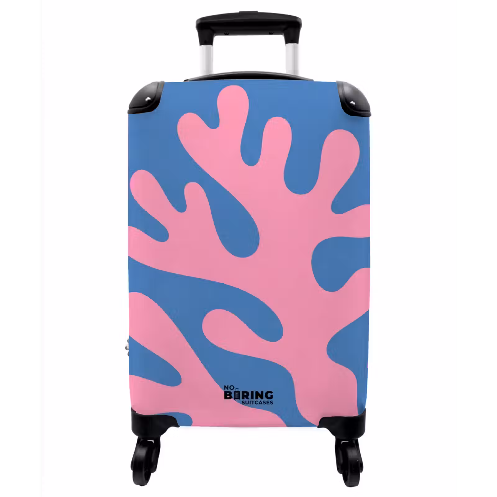 Koffer - Zusammenfassung – Formen – Rosa – Blau - Abstract - Vormen - Roze - Blauw NBS - Handbagage koffer - Vrouwen middel