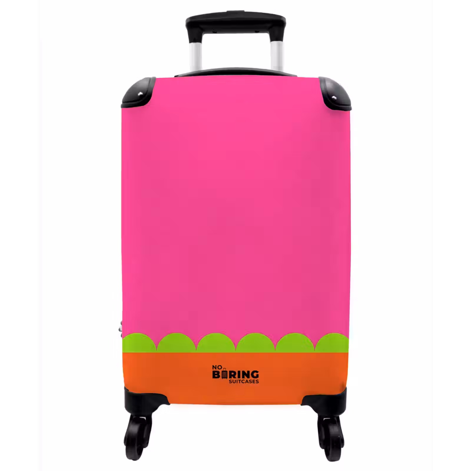Koffer - Zusammenfassung – Geometrisch – Farbblöcke – Rosa – Orange - Abstract - Geometrisch - Kleurblokken - Roze - Oranje NBS - Handbagage koffer - Vrouwen middel
