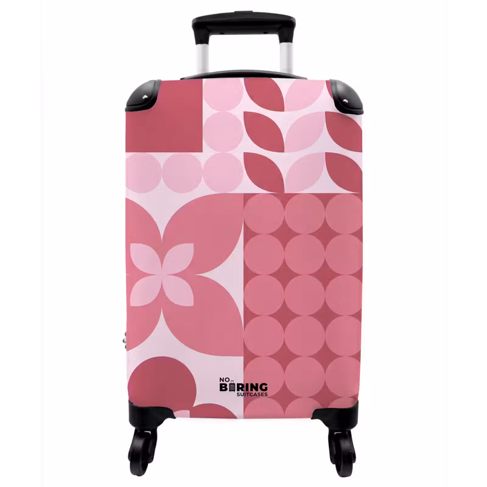 Koffer - Zusammenfassung – Geometrisch – Muster – Modern – Rosa - Abstract - Geometrisch - Patroon - Modern - Roze NBS - Handbagage koffer - Vrouwen middel