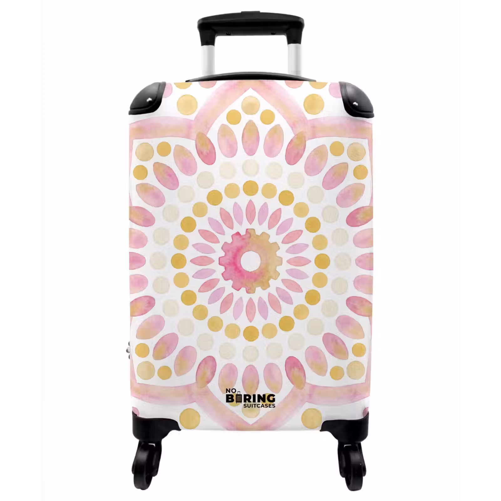 Koffer - Zusammenfassung – Mandala – Kunst – Modern – Rosa - Abstract - Mandala - Kunst - Modern - Roze NBS - Handbagage koffer - Vrouwen middel
