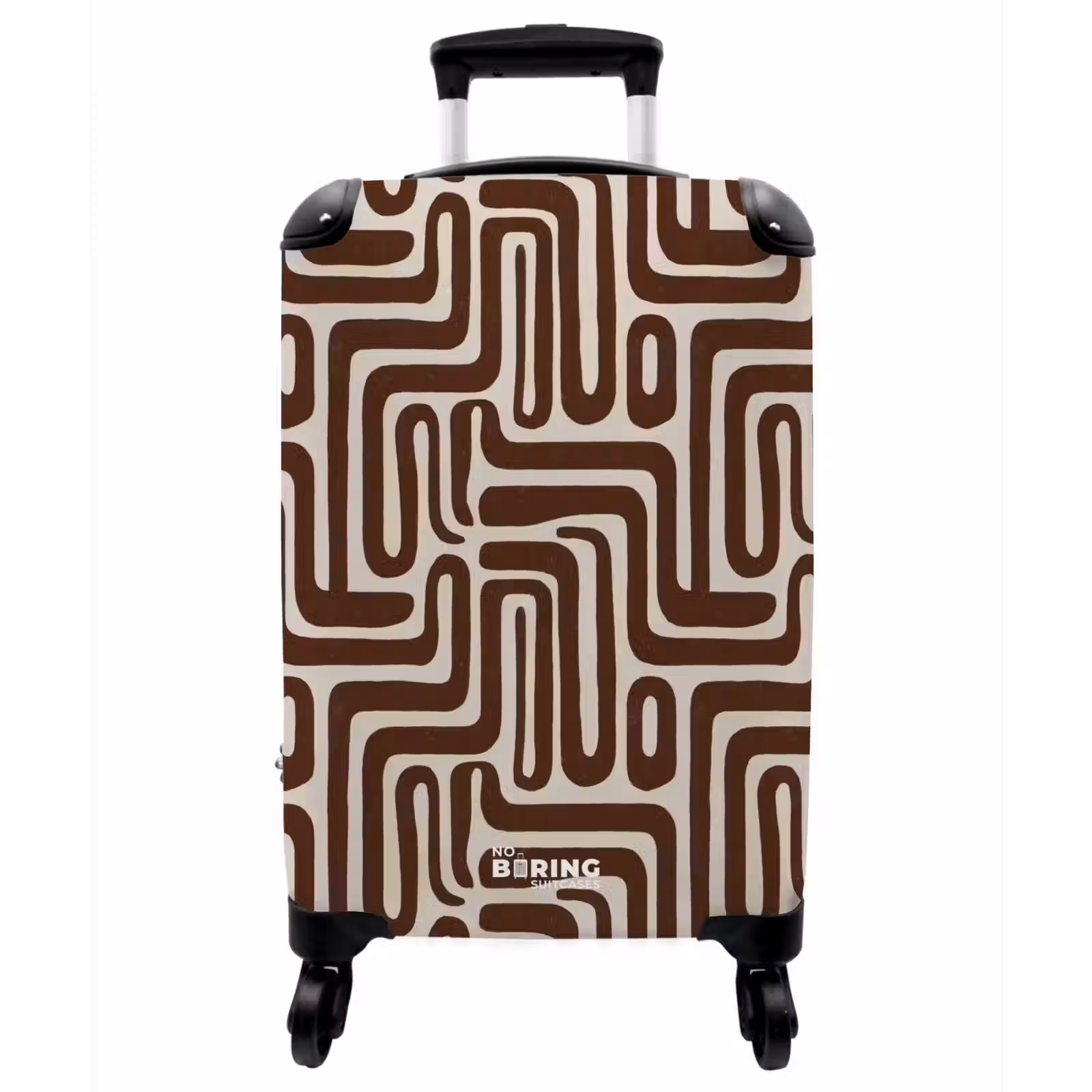 Koffer - Zusammenfassung – Muster – Braun - Abstract - Patroon - Bruin NBS - Handbagage koffer - Vrouwen middel