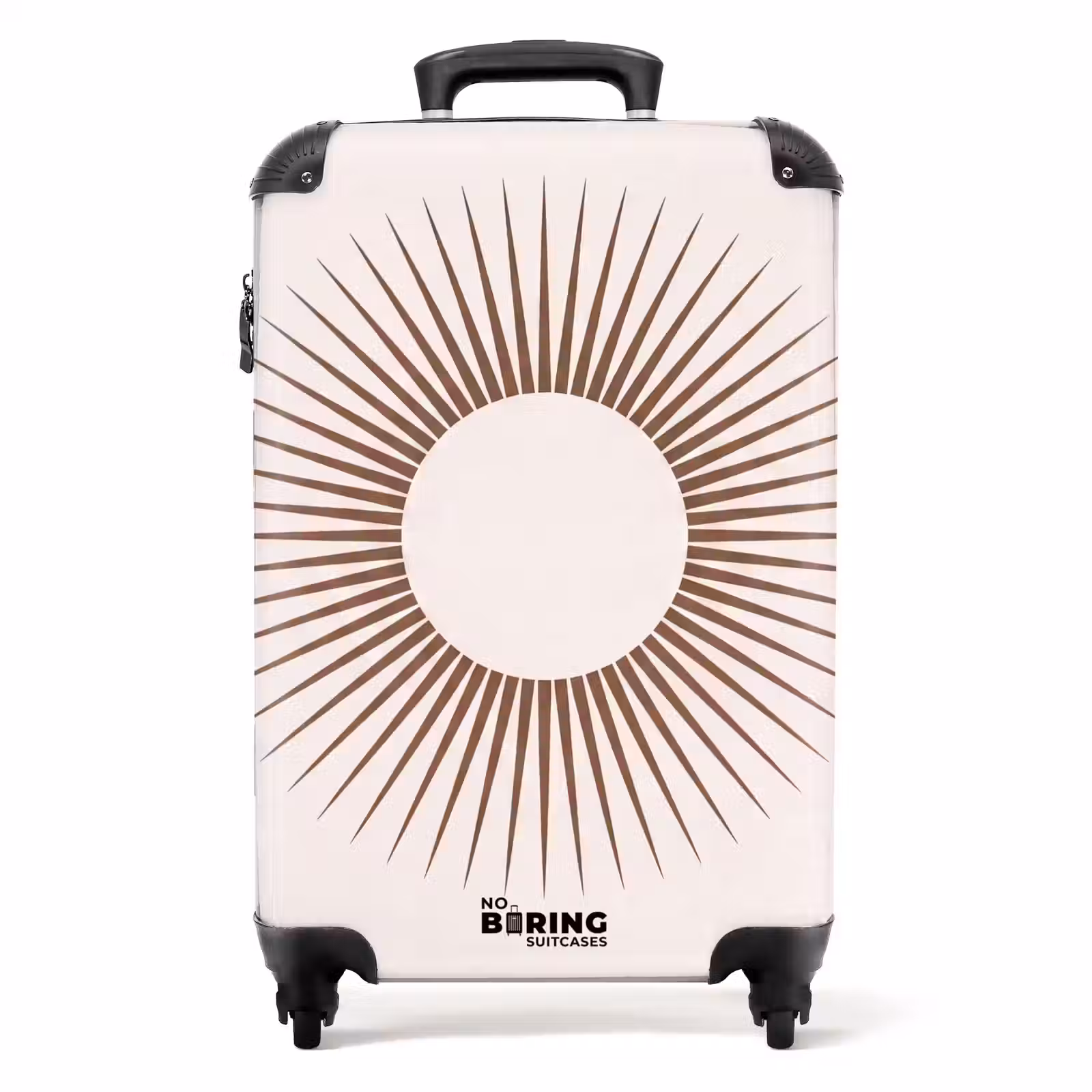 Koffer - Zusammenfassung – Sonne – Symbol – Modern – Beige - Abstract - Zon - Symbool - Modern - Beige NBS - Handbagage koffer - Volwassenen Unisex middel