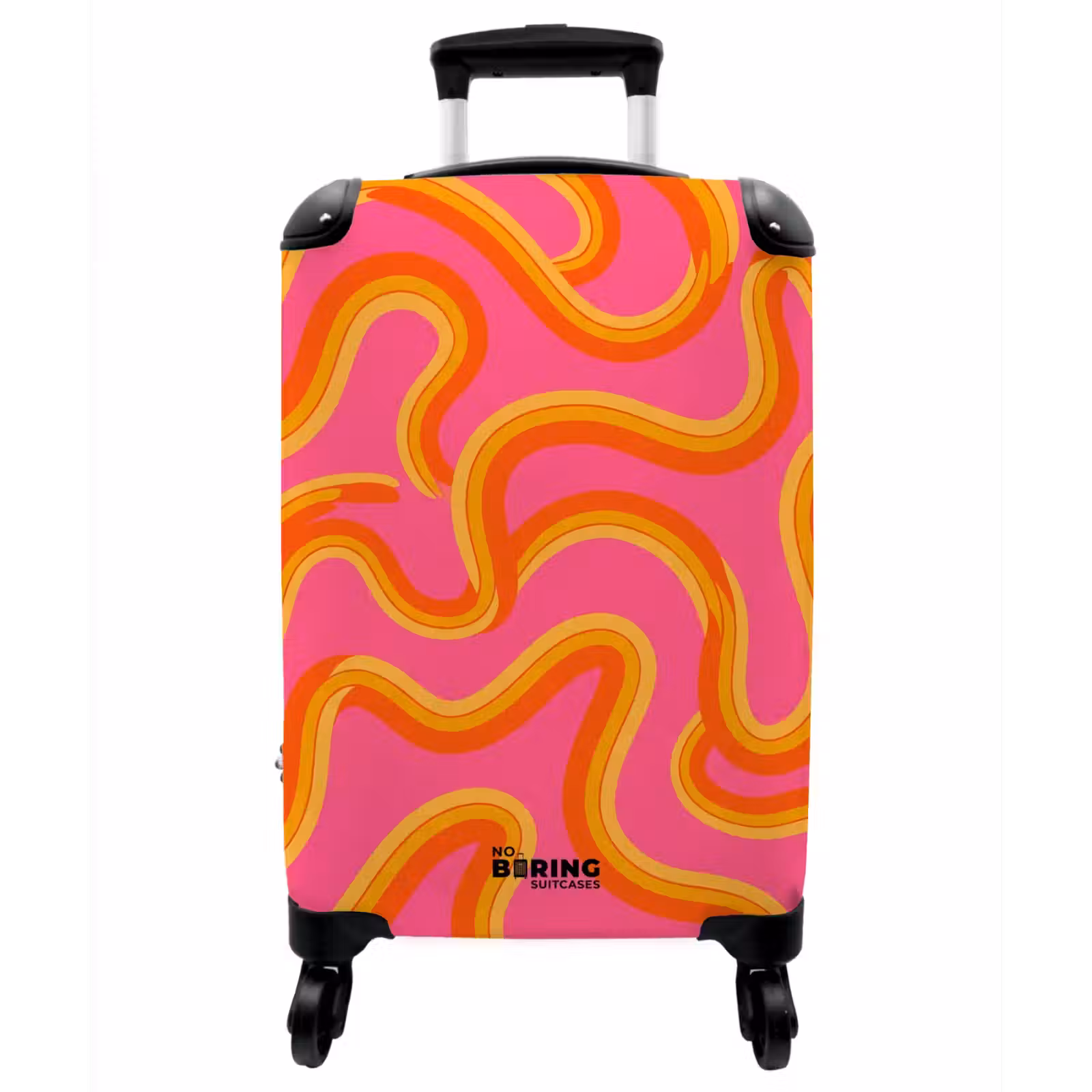 Koffer - Zusammenfassung – Wellenlinien – Modern – Farbenfroh - Abstract - Golvende lijnen - Modern - Kleurrijk NBS - Handbagage koffer - Vrouwen middel