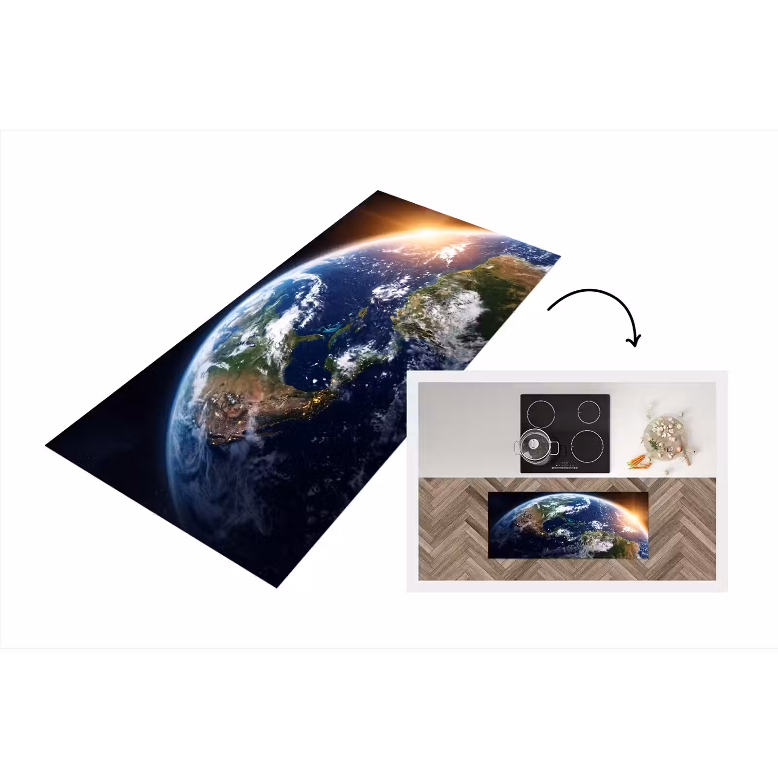 Küchenläufer - Planet – Weltraum – Kosmos - Planeet - Ruimte - Kosmos Keukenloper - keukenmat middel