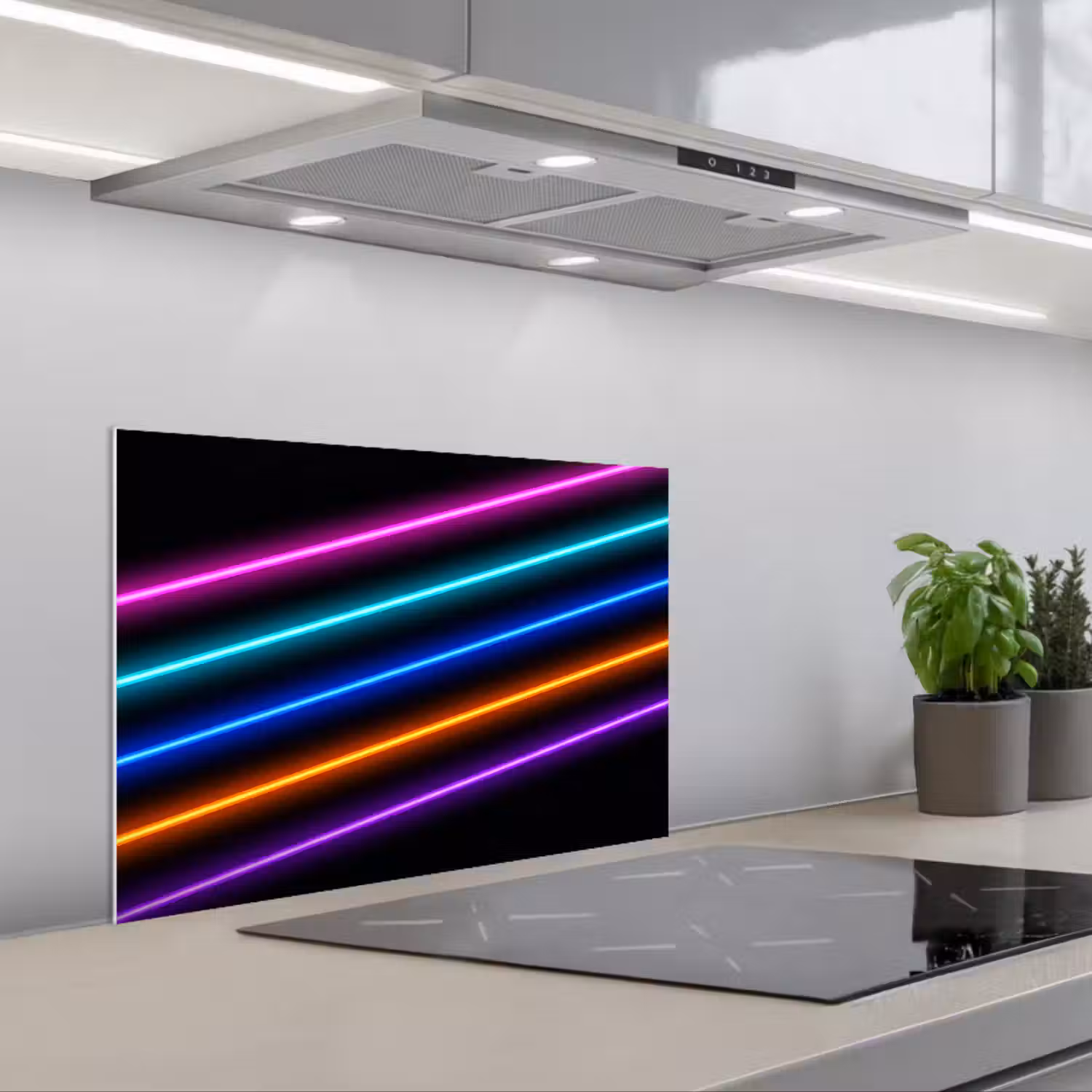 Esthetiek - Retro - Neon keuken achterwand spatscherm klein -3d_schuin