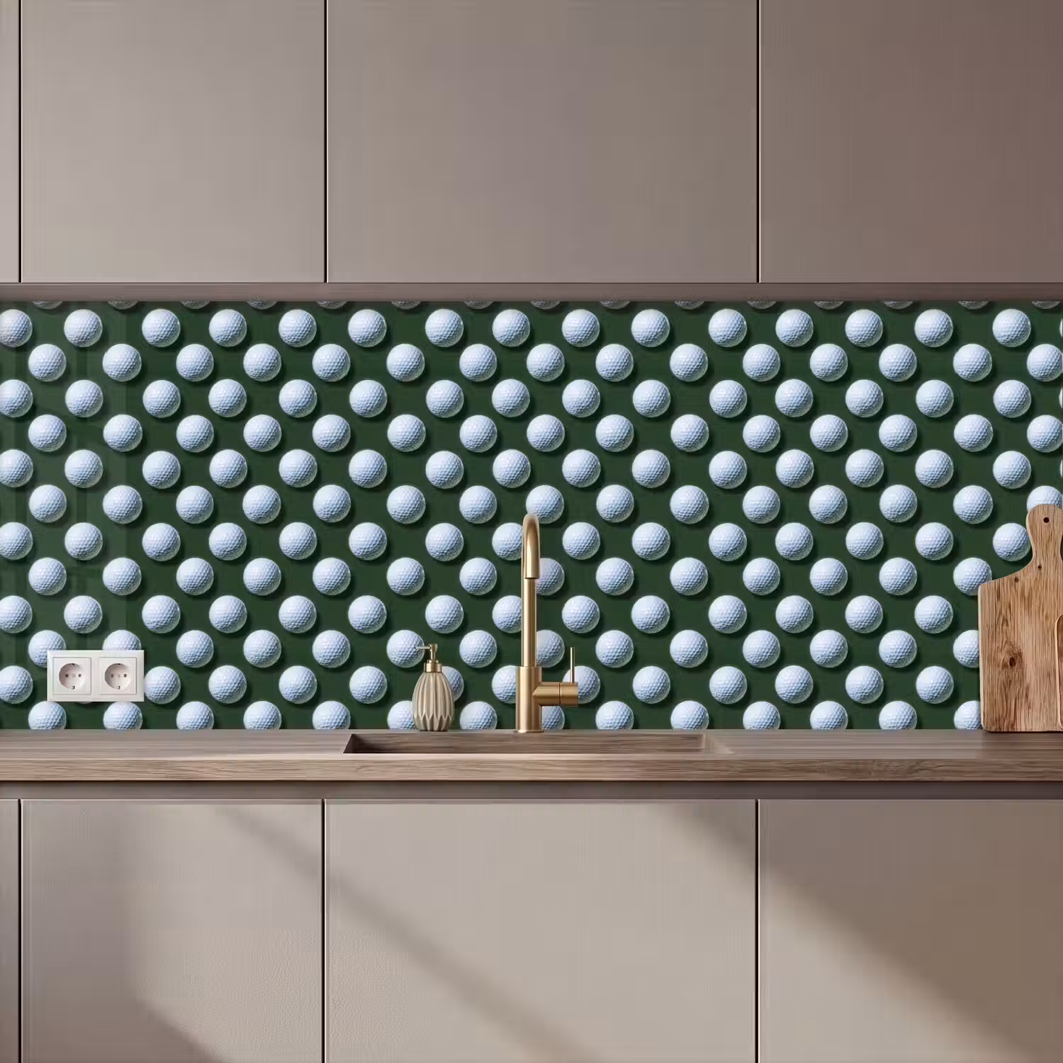 Ballen - Golf - Groen keuken achterwand 2 middel 871 zz_3dshopping