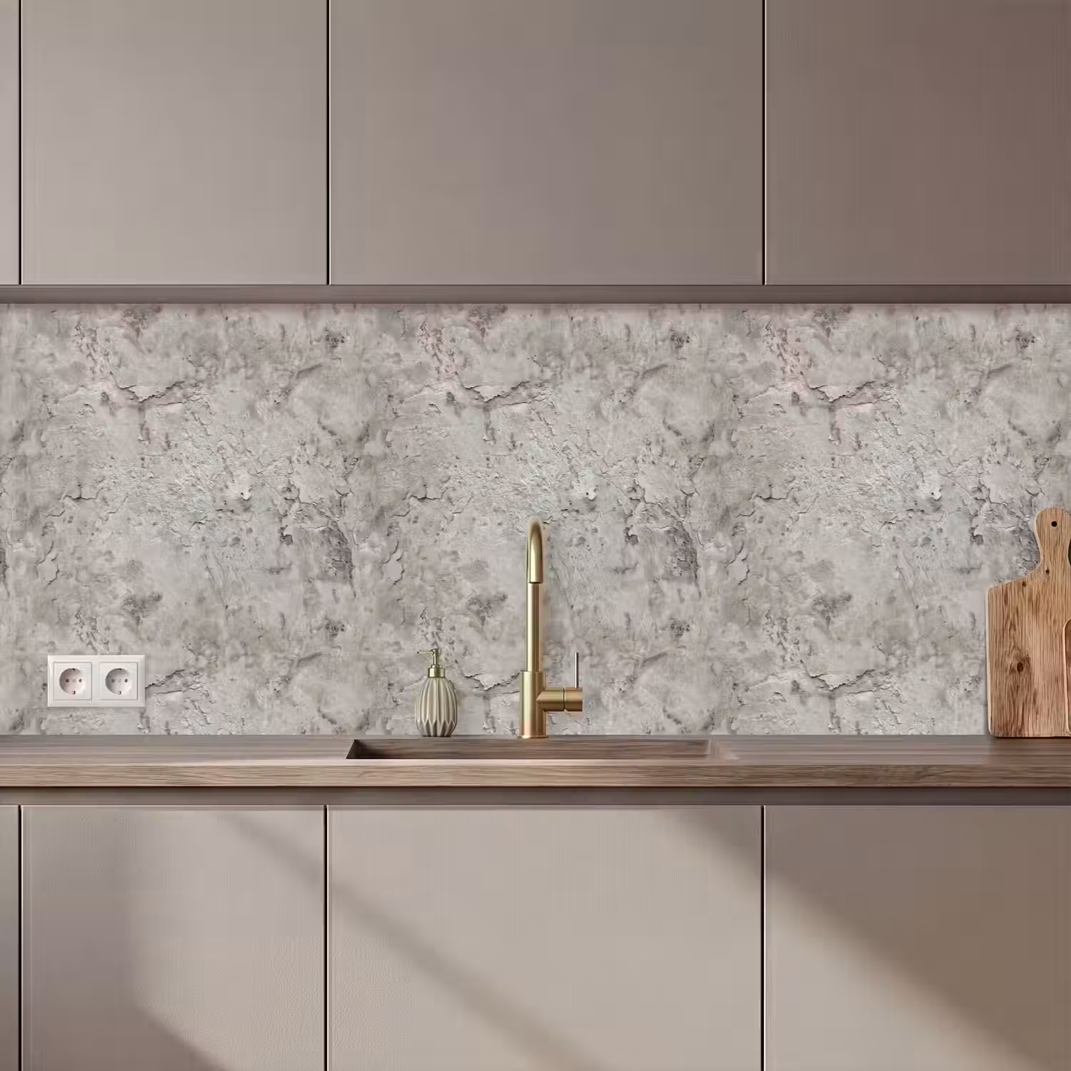 Beton - Grijs - Muur keuken achterwand 2 middel 871 zz_3dshopping