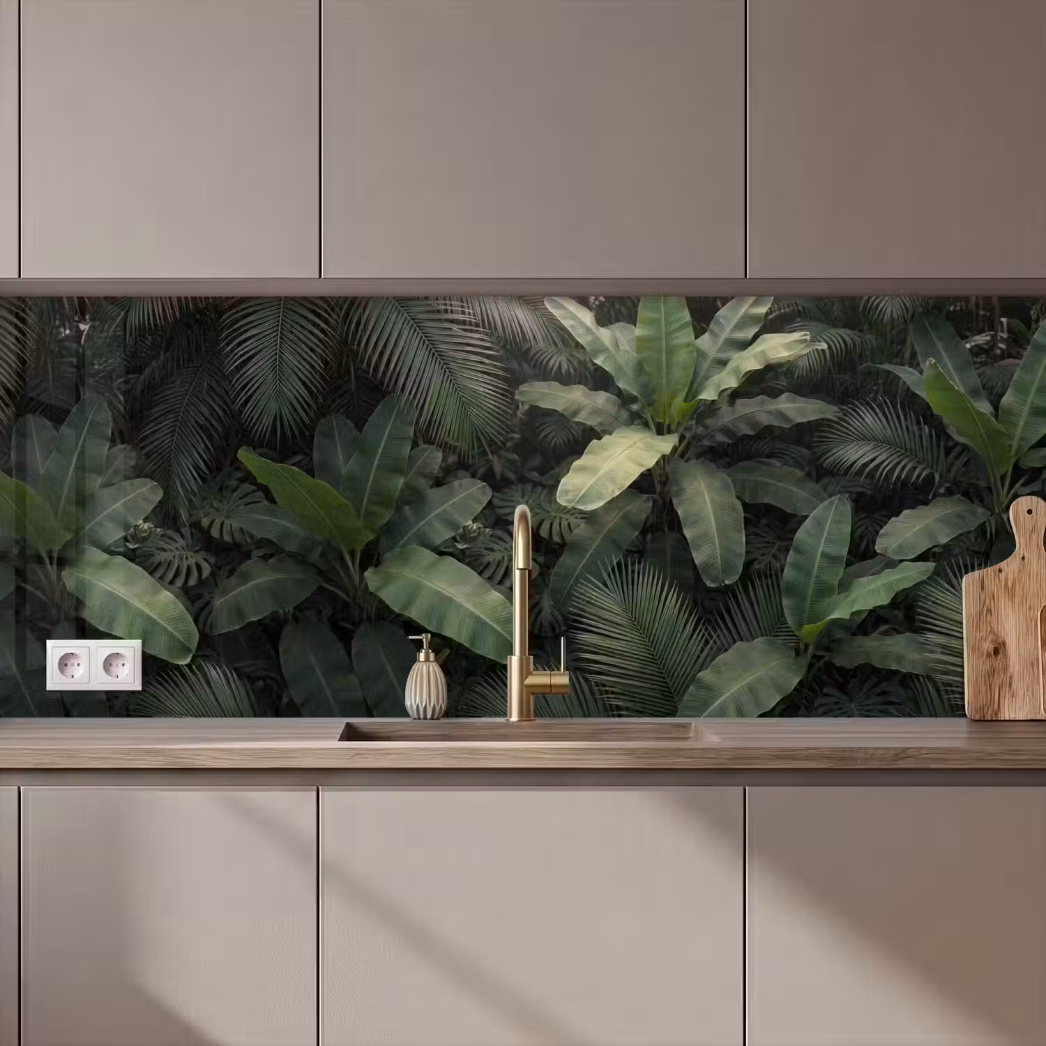 Bladeren - Groen - Tropisch - Natuur keuken achterwand 2 middel zz_3dshopping