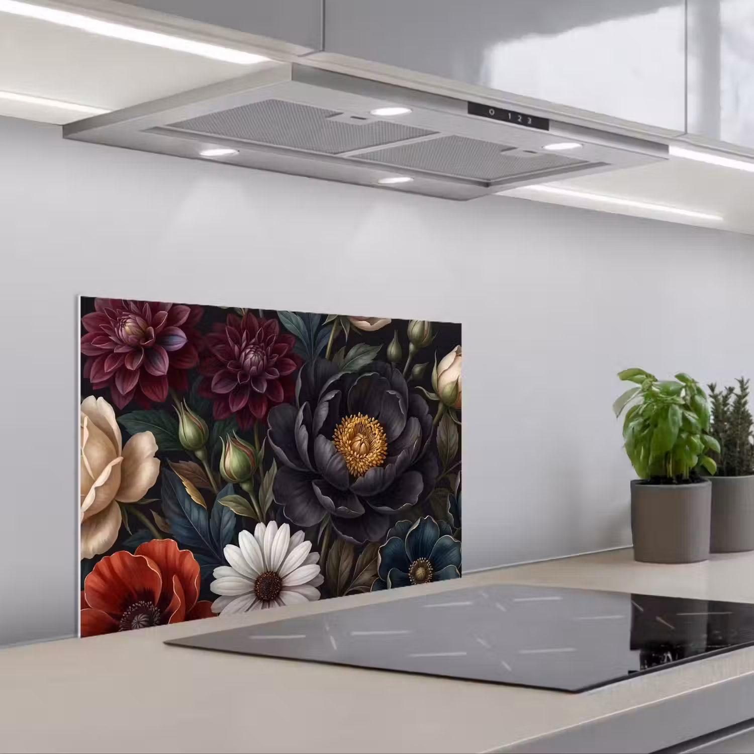 Bloemen - Boeket - Natuur - Klassiek - Weelderig keuken achterwand spatscherm klein -3d_schuin