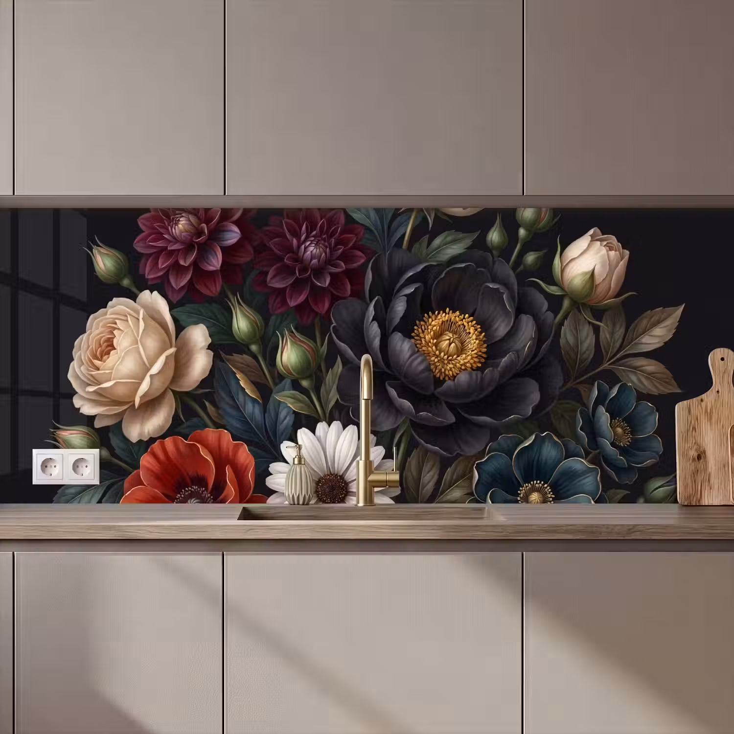 Bloemen - Boeket - Natuur - Klassiek - Weelderig keuken achterwand 2 middel zz_3dshopping