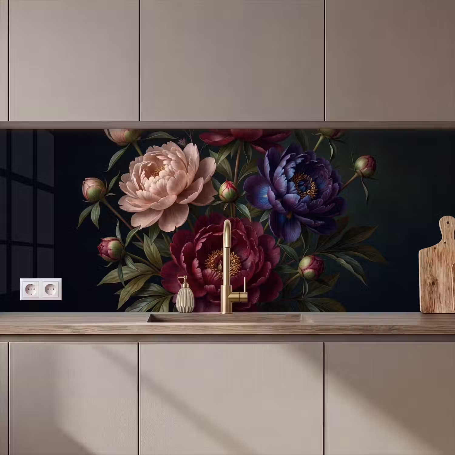 Bloemen - Boeket - Natuur - Modern - Donker keuken achterwand 2 middel zz_3dshopping