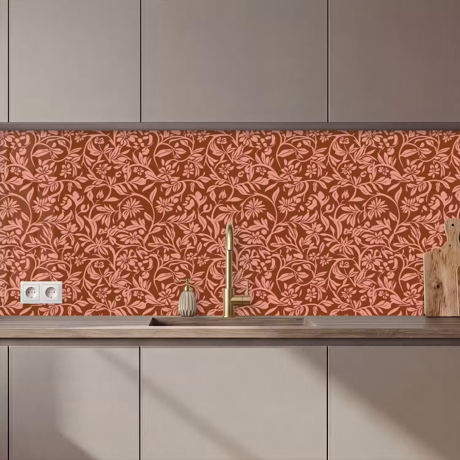 Bloemen - Print - Roze keuken achterwand 2 middel 871 zz_3dshopping