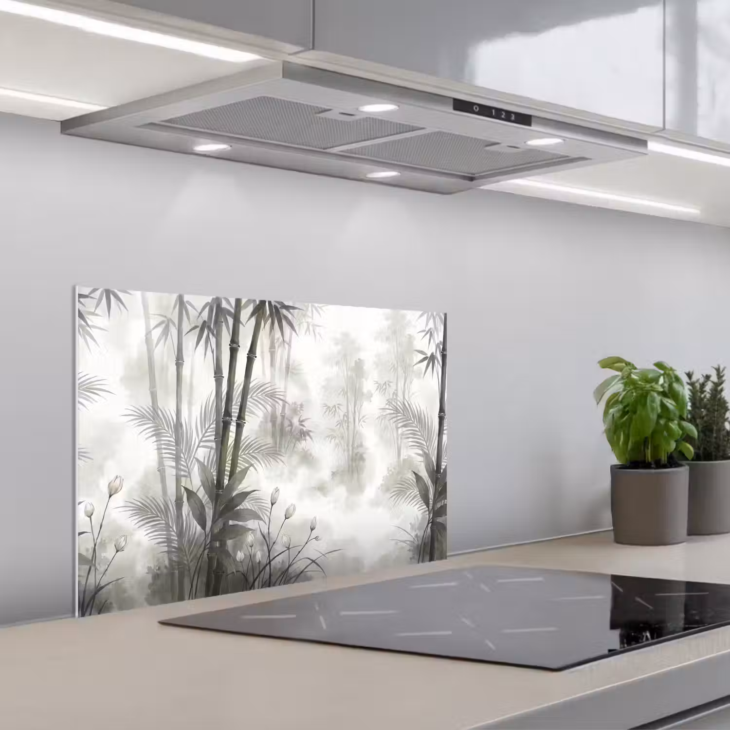 Bloemen - Knop - Tuin - Illustratie - Wit keuken achterwand spatscherm klein -3d_schuin