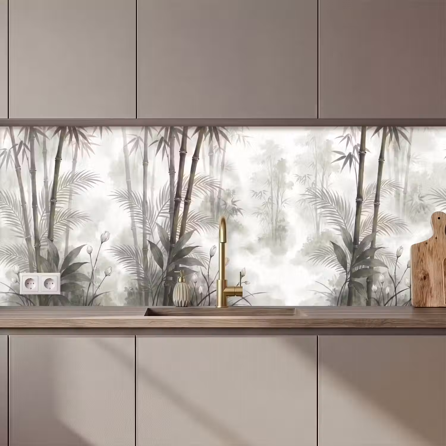 Bloemen - Knop - Tuin - Illustratie - Wit keuken achterwand 2 middel zz_3dshopping