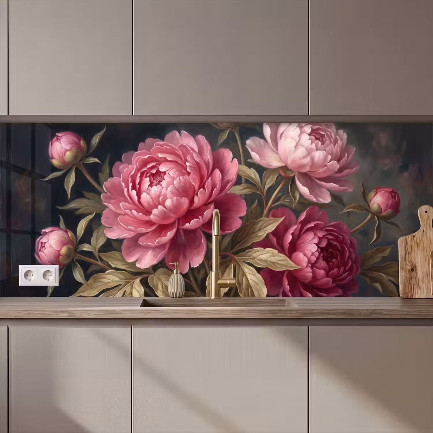 Bloemen - Roze - Klassiek - Natuur keuken achterwand 2 middel zz_3dshopping