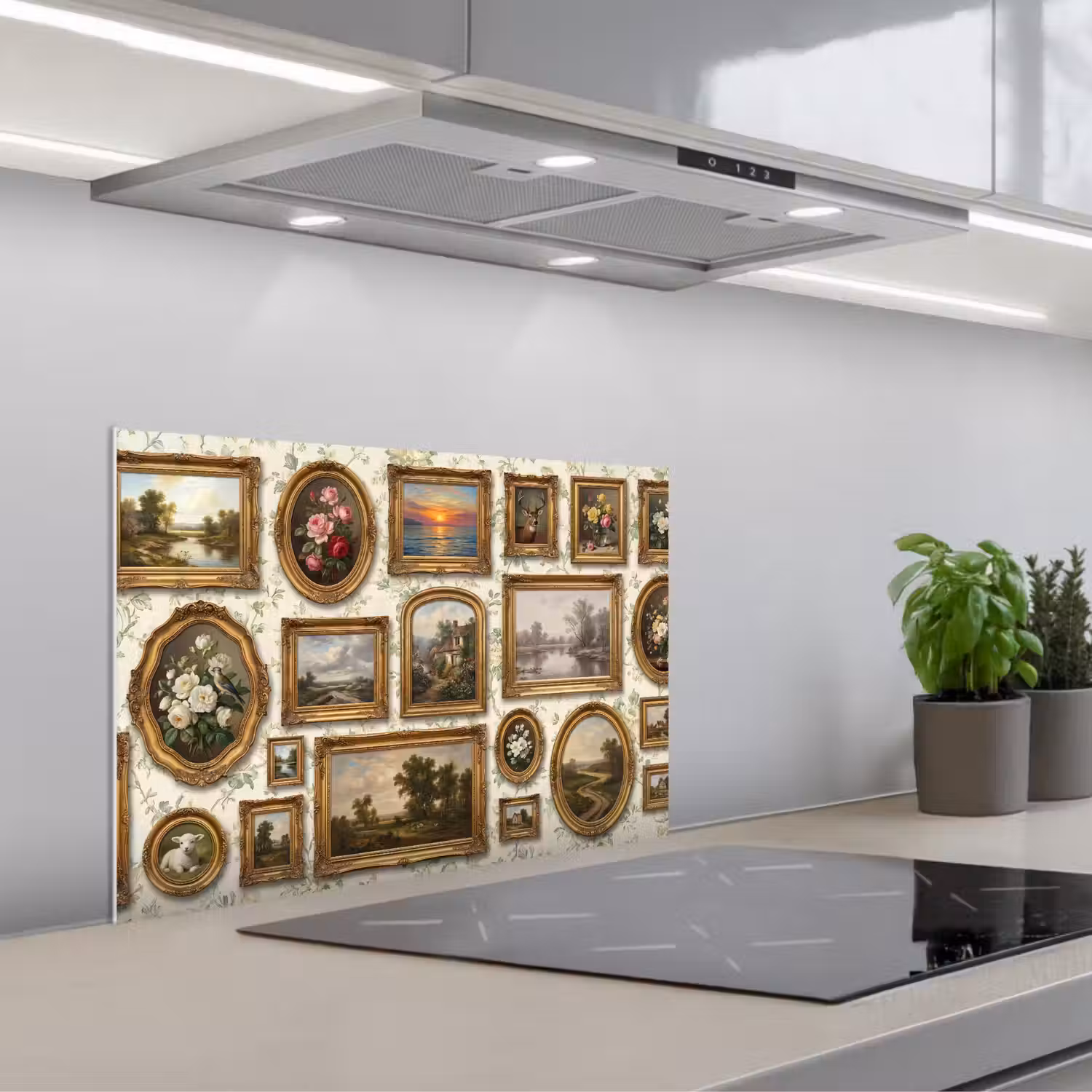 Bloemen - Roze - Stilleven - Klassiek keuken achterwand spatscherm klein -3d_schuin