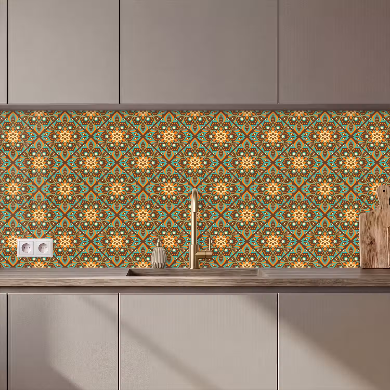 Bloemen - Vintage - Patronen - Bohemian - Mandala keuken achterwand 2 middel 871 zz_3dshopping