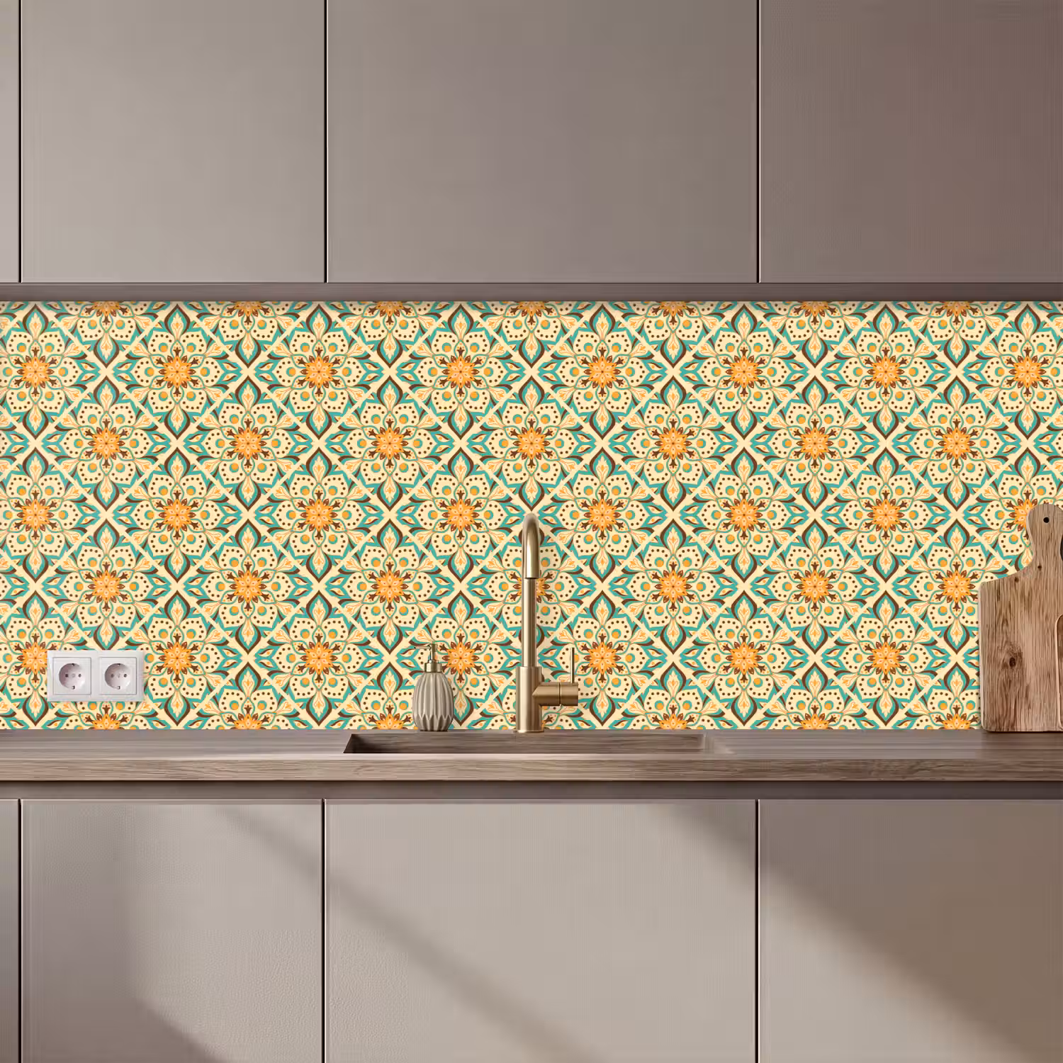 Boho - Patronen - Mandala - Bloemen keuken achterwand 2 middel 871 zz_3dshopping