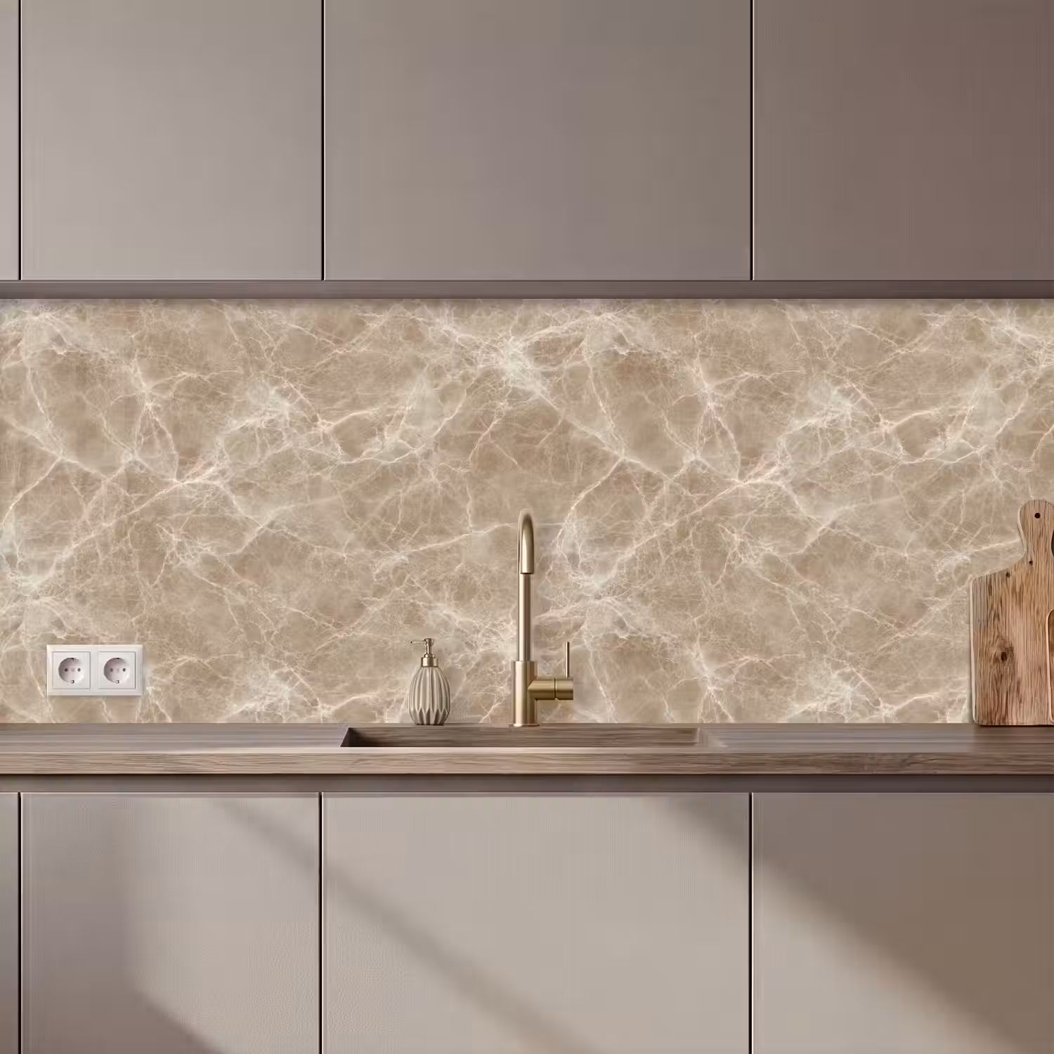 Bruin - Kristaladers - Marmer keuken achterwand 2 middel 871 zz_3dshopping