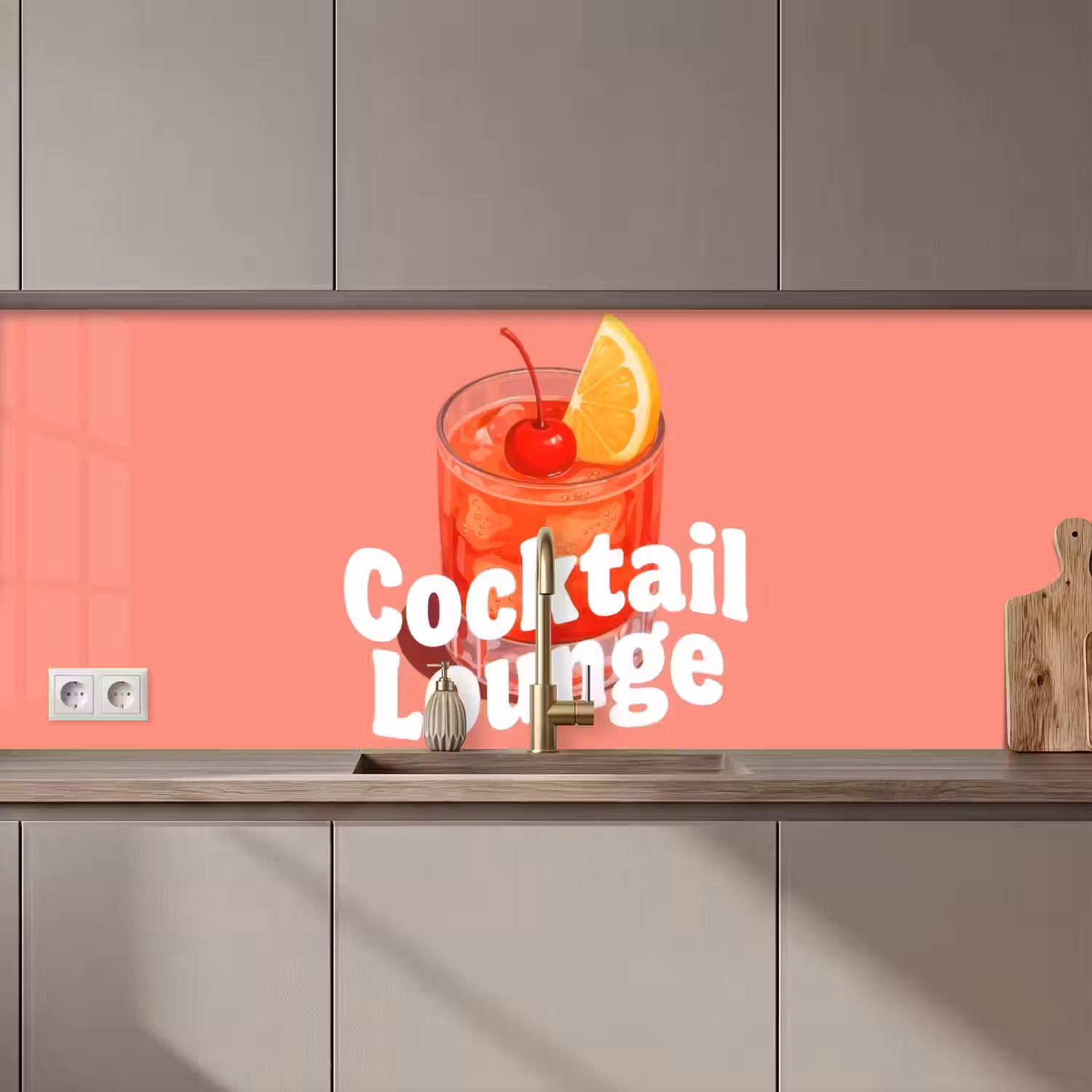 Cocktail Lounge - Glas - Koraal keuken achterwand 2 middel zz_3dshopping