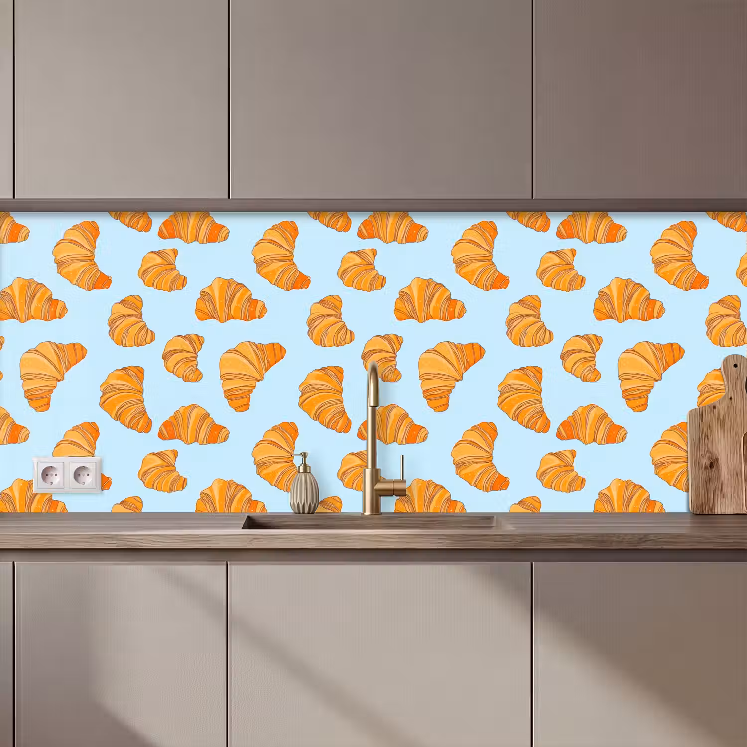 Croissant - Speels - Blauw keuken achterwand 2 middel 871 zz_3dshopping