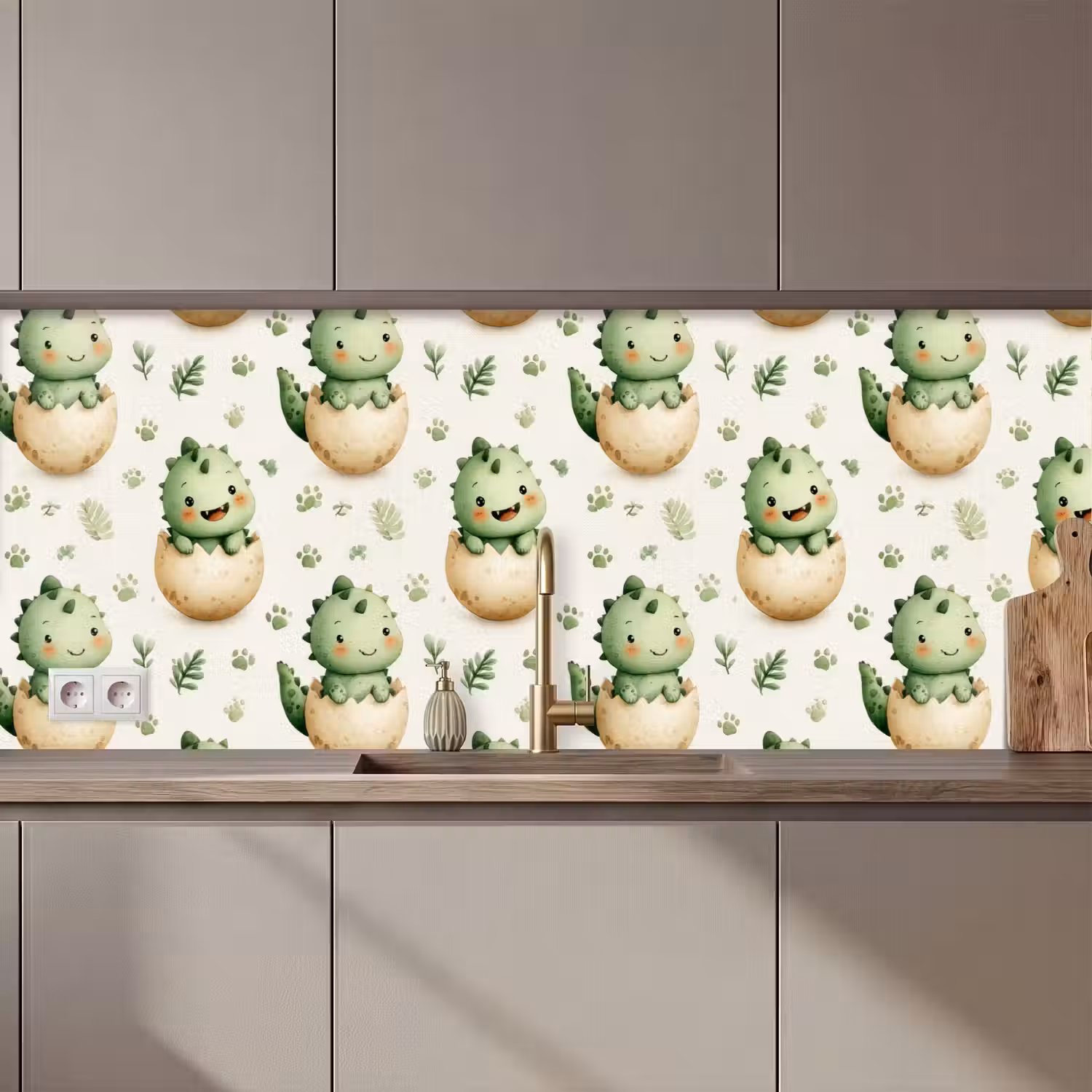 Dino - Eieren - Groen keuken achterwand 2 middel 871 zz_3dshopping