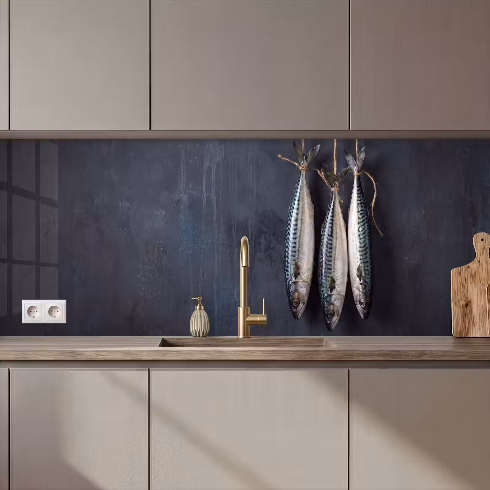 Küchenrückwand - Drei Fische – Seil — 1