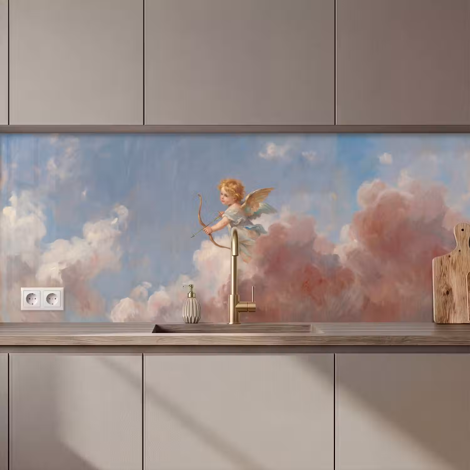 Engel - Pijl en boog - Mythologie - Klassiek keuken achterwand 2 middel zz_3dshopping