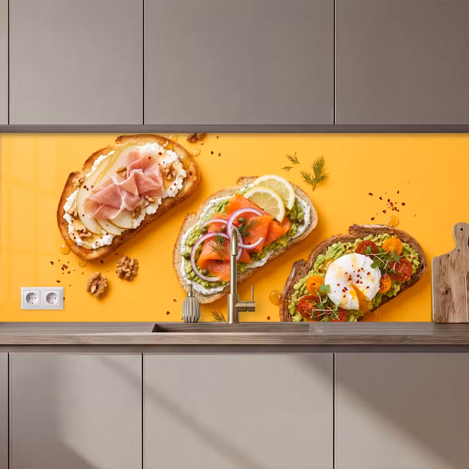 Eten - Brood - Ontbijt - Modern - Kleurrijk keuken achterwand 2 middel zz_3dshopping