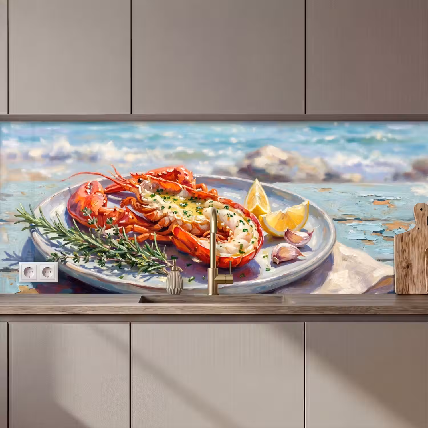 Eten - Zee - Kust - Modern - Blauw keuken achterwand 2 middel zz_3dshopping