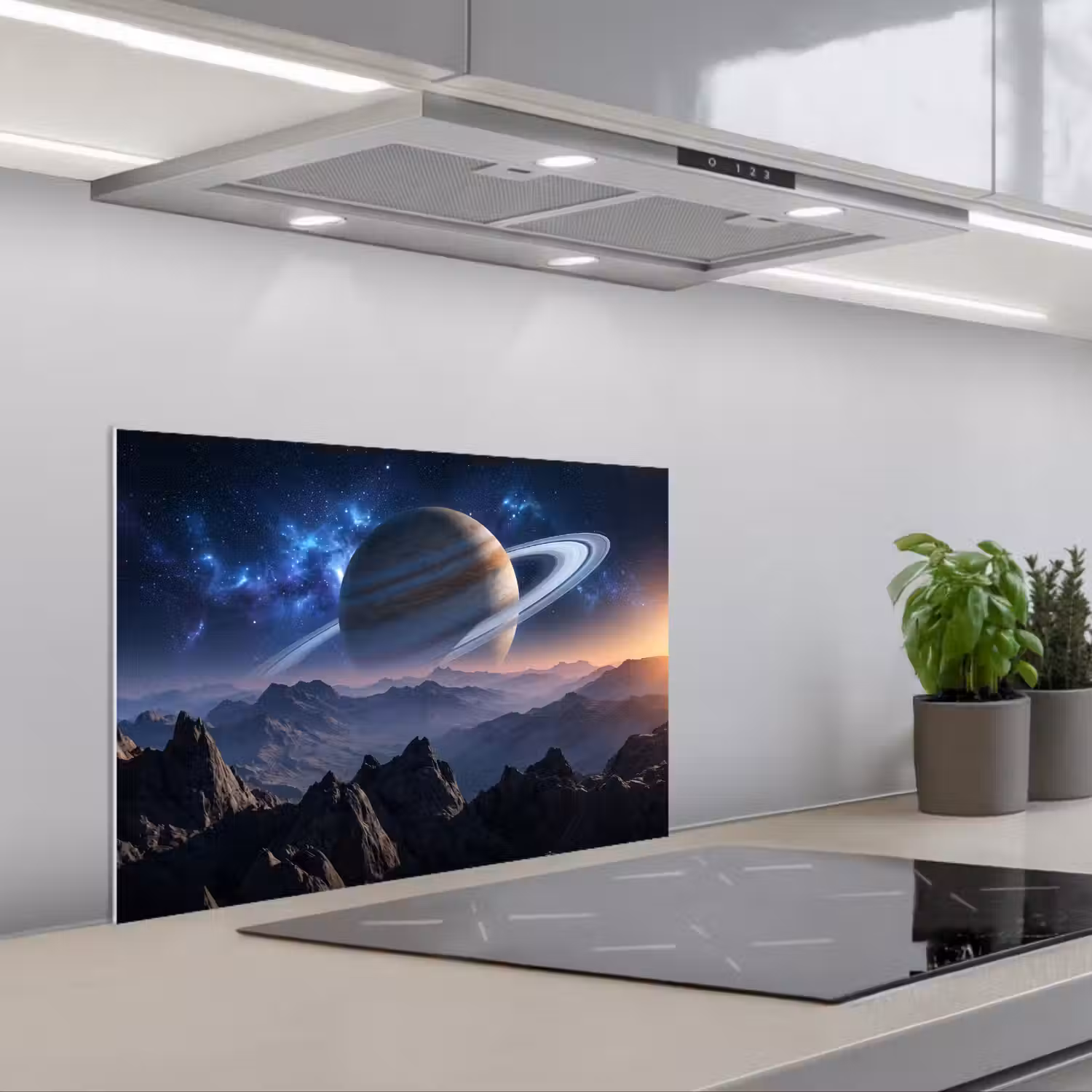 Fantasy - Kosmos - Landschap keuken achterwand spatscherm klein -3d_schuin