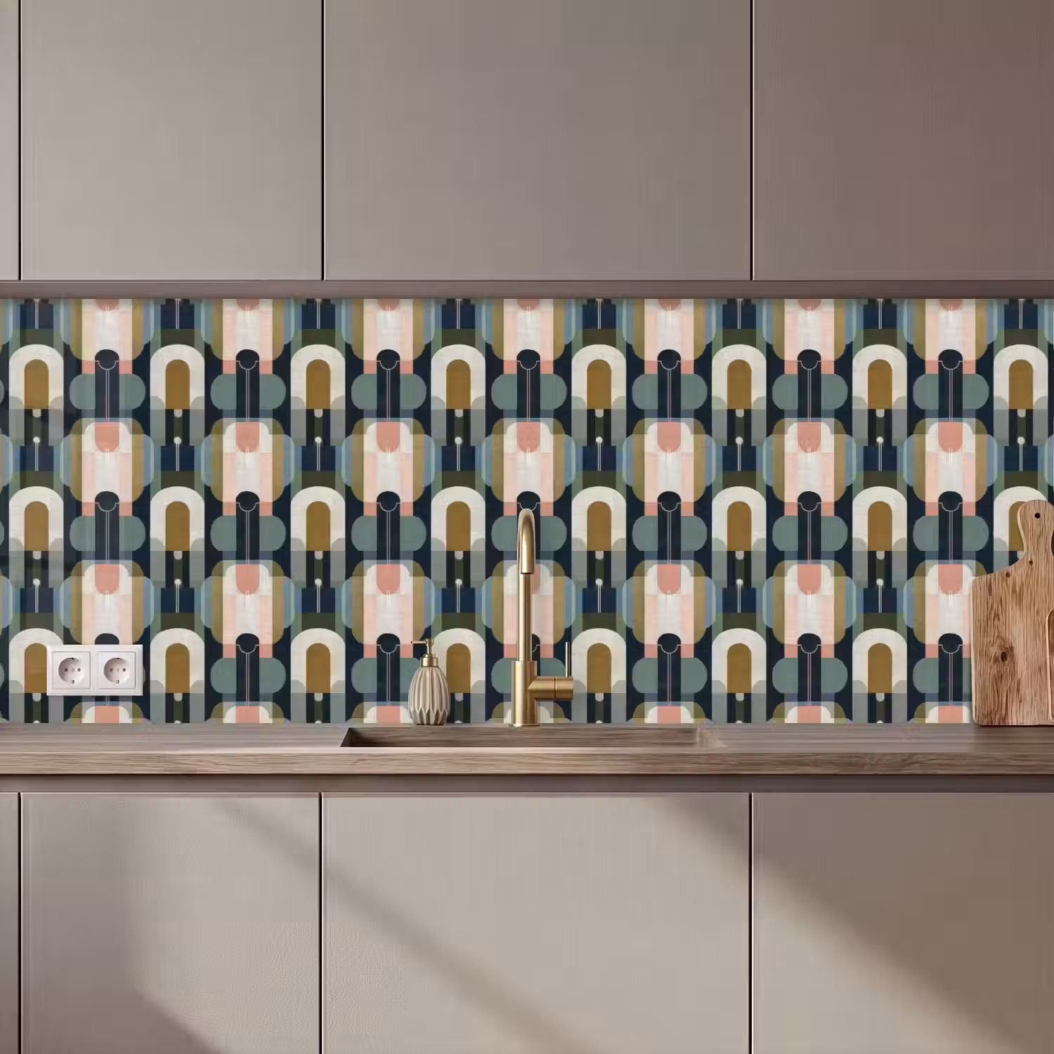 Geografisch - Modern - Kleurrijk keuken achterwand 2 middel 871 zz_3dshopping