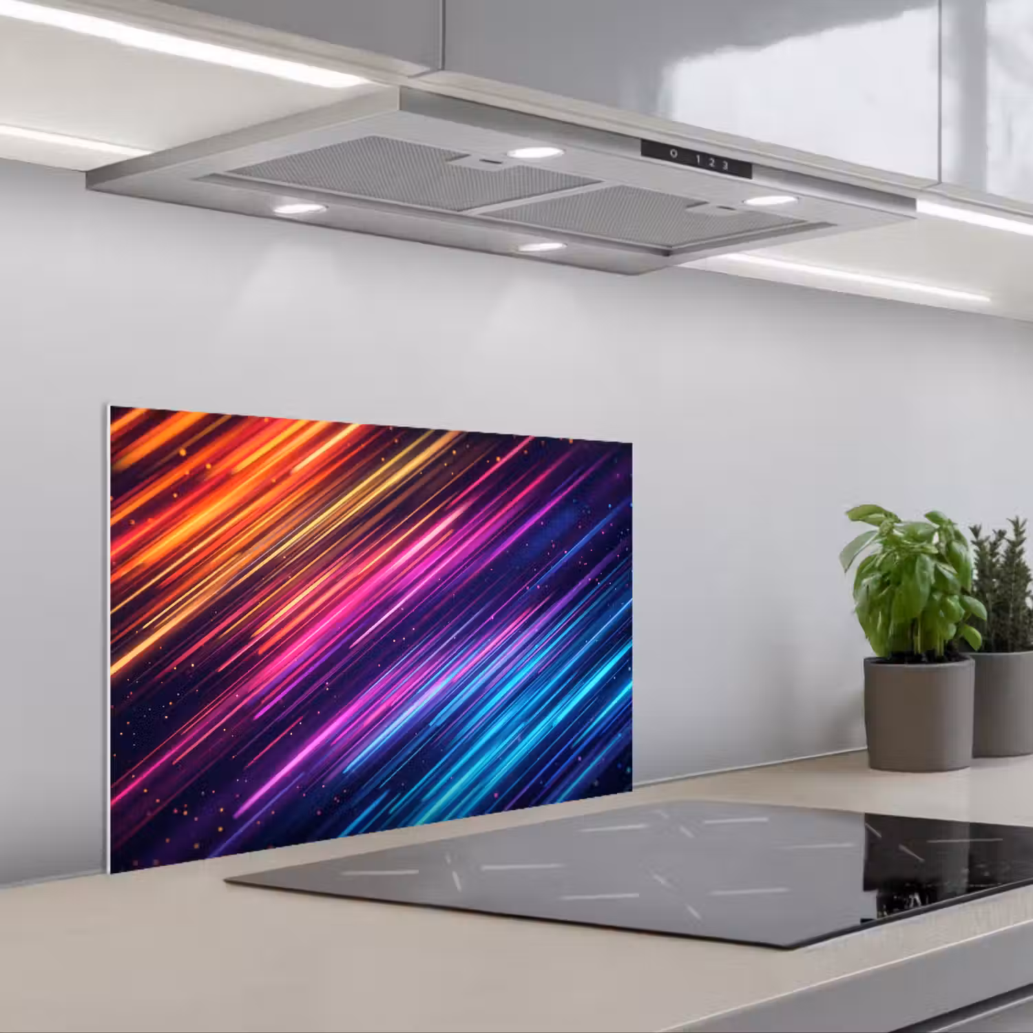 Snelheid - Kosmos - Kleurrijk keuken achterwand spatscherm klein -3d_schuin