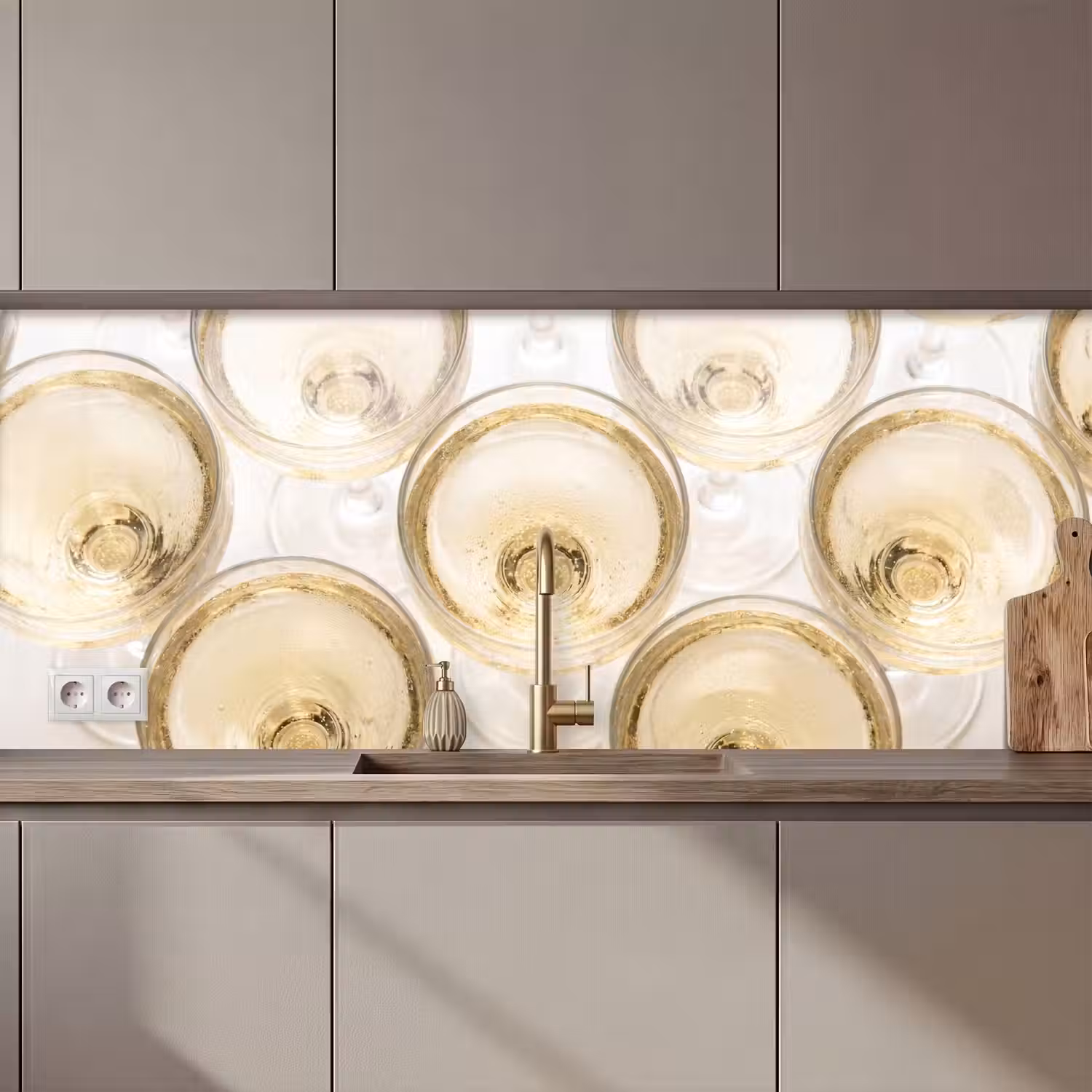 Drank - Glazen - Feest - Goud keuken achterwand 2 middel zz_3dshopping
