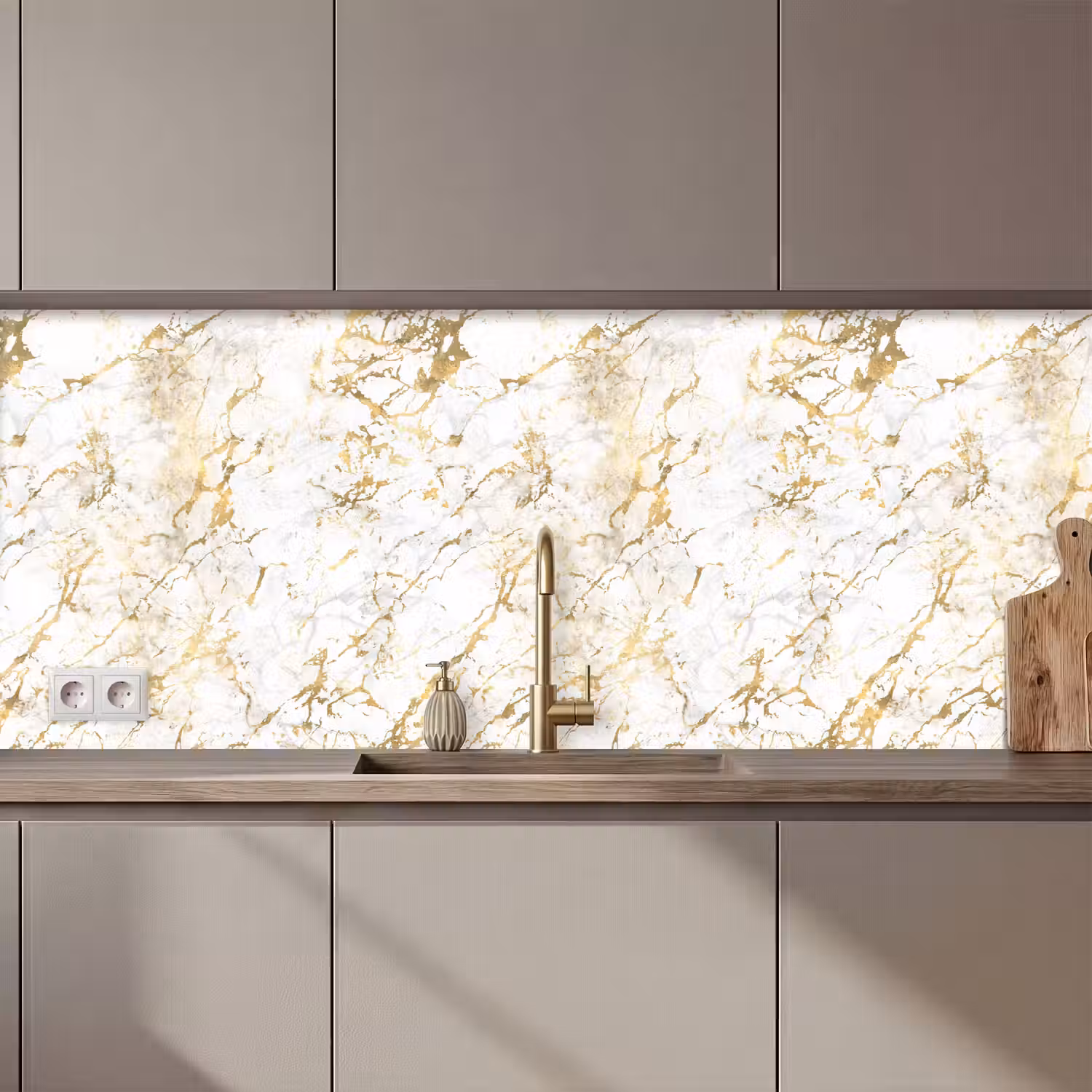 Goudspatten - Wit - Marmer keuken achterwand 2 middel 871 zz_3dshopping