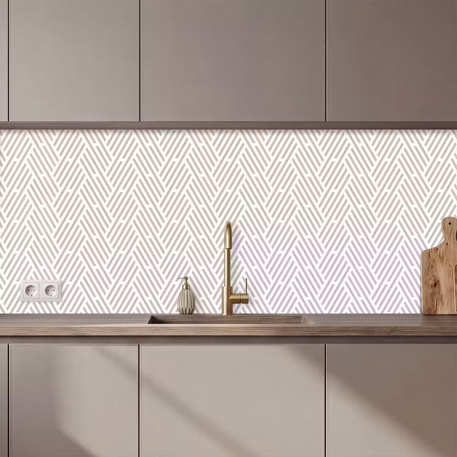 Grafisch - Patroon - Modern - Strepen keuken achterwand 2 middel 871 zz_3dshopping