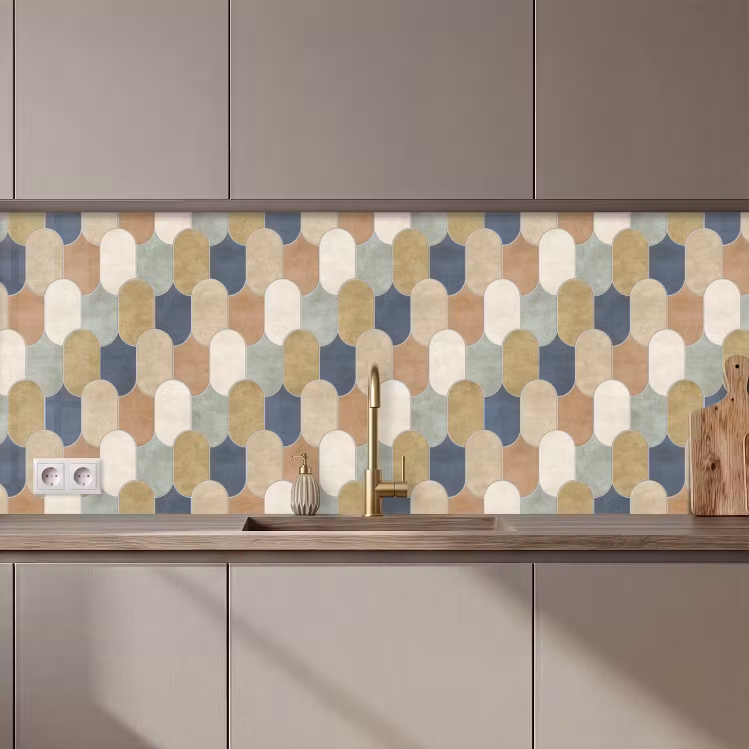 Harmonie - Patroon - Kleurrijk keuken achterwand 2 middel 871 zz_3dshopping
