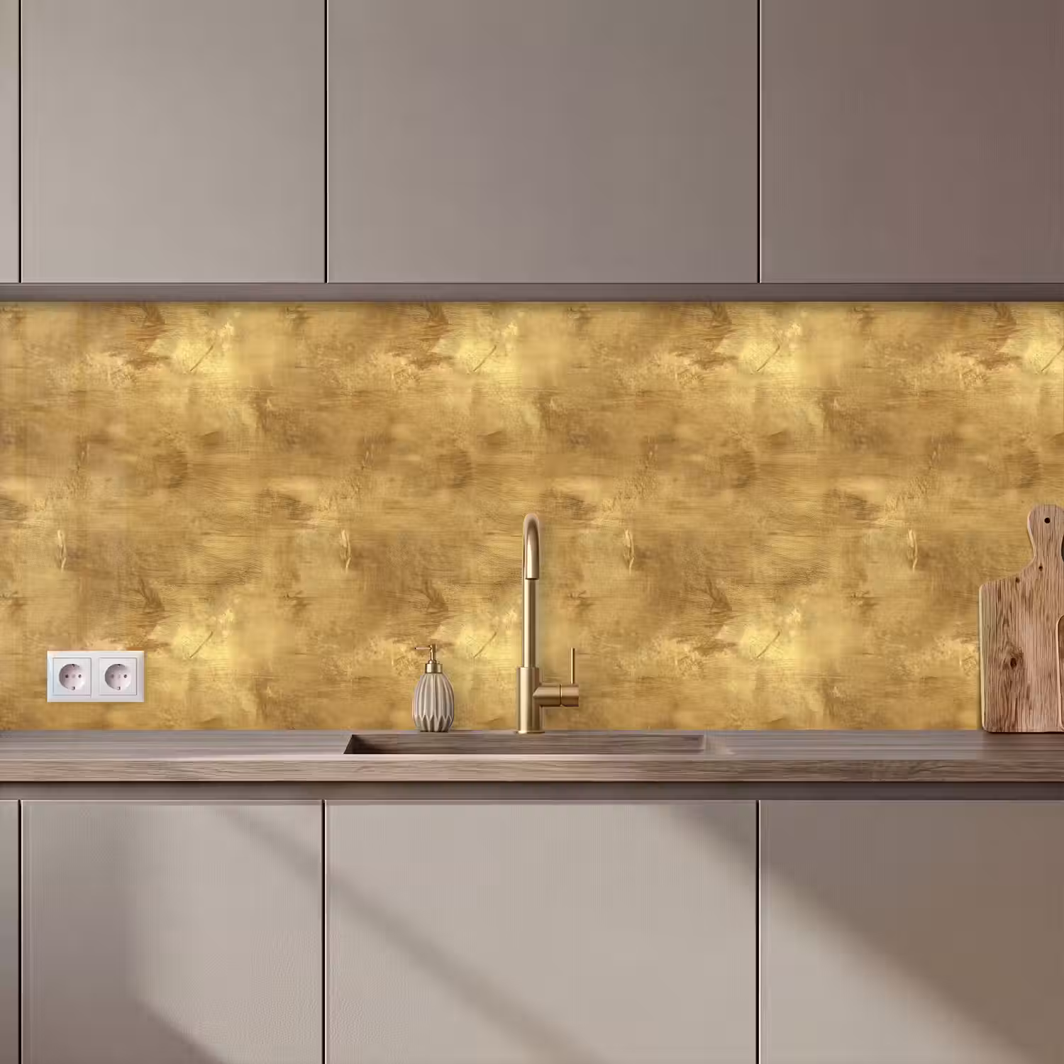 Industrieel - Textuur - Goud keuken achterwand 2 middel 871 zz_3dshopping