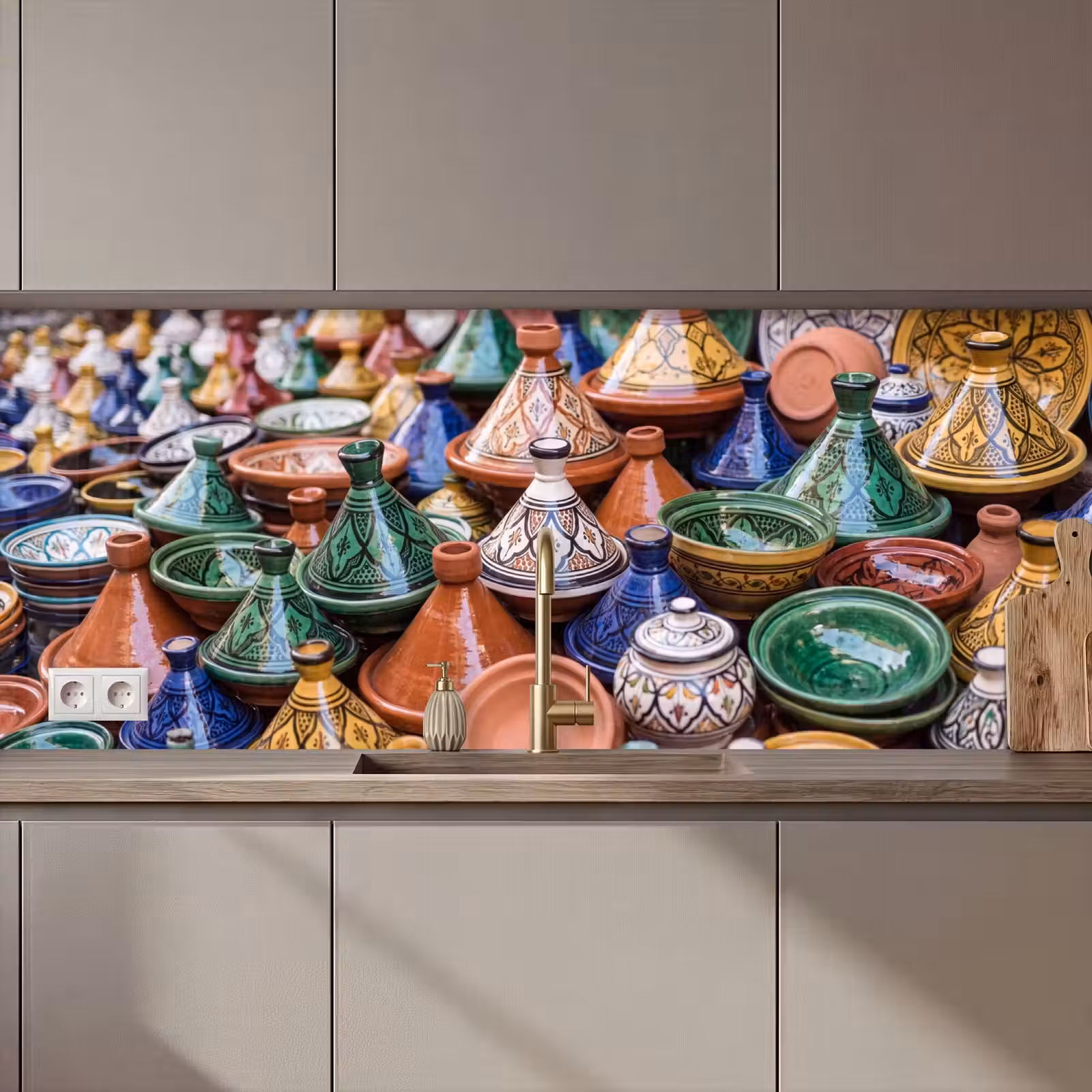 Küchenrückwand - Keramik – Bunt – Muster - Aardewerk - Kleurrijk - Patroon keuken achterwand 2 middel zz_3dshopping