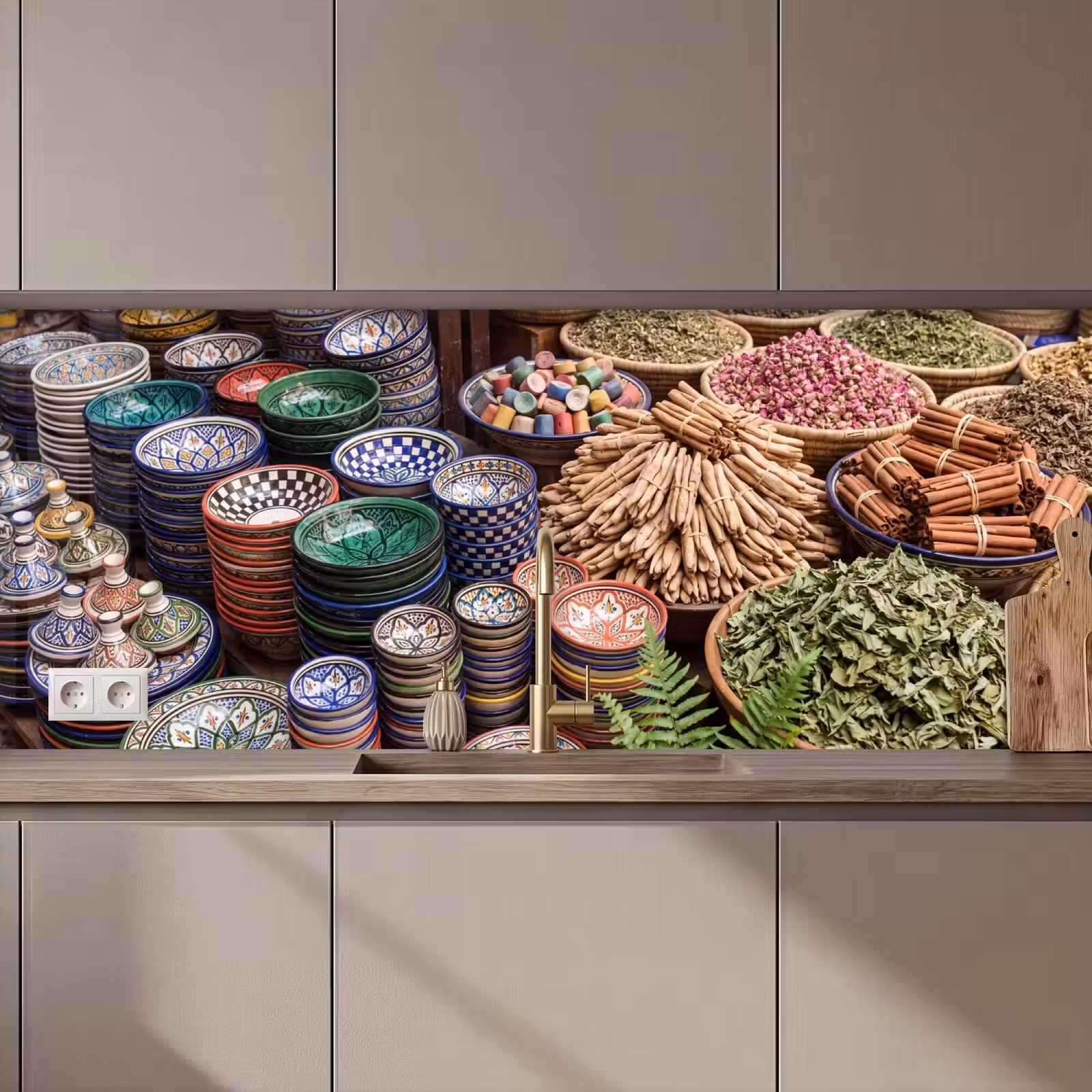 Küchenrückwand - Keramik – Orientalisch – Farbenfroh - Aardewerk - Oosters - Kleurrijk keuken achterwand 2 middel zz_3dshopping
