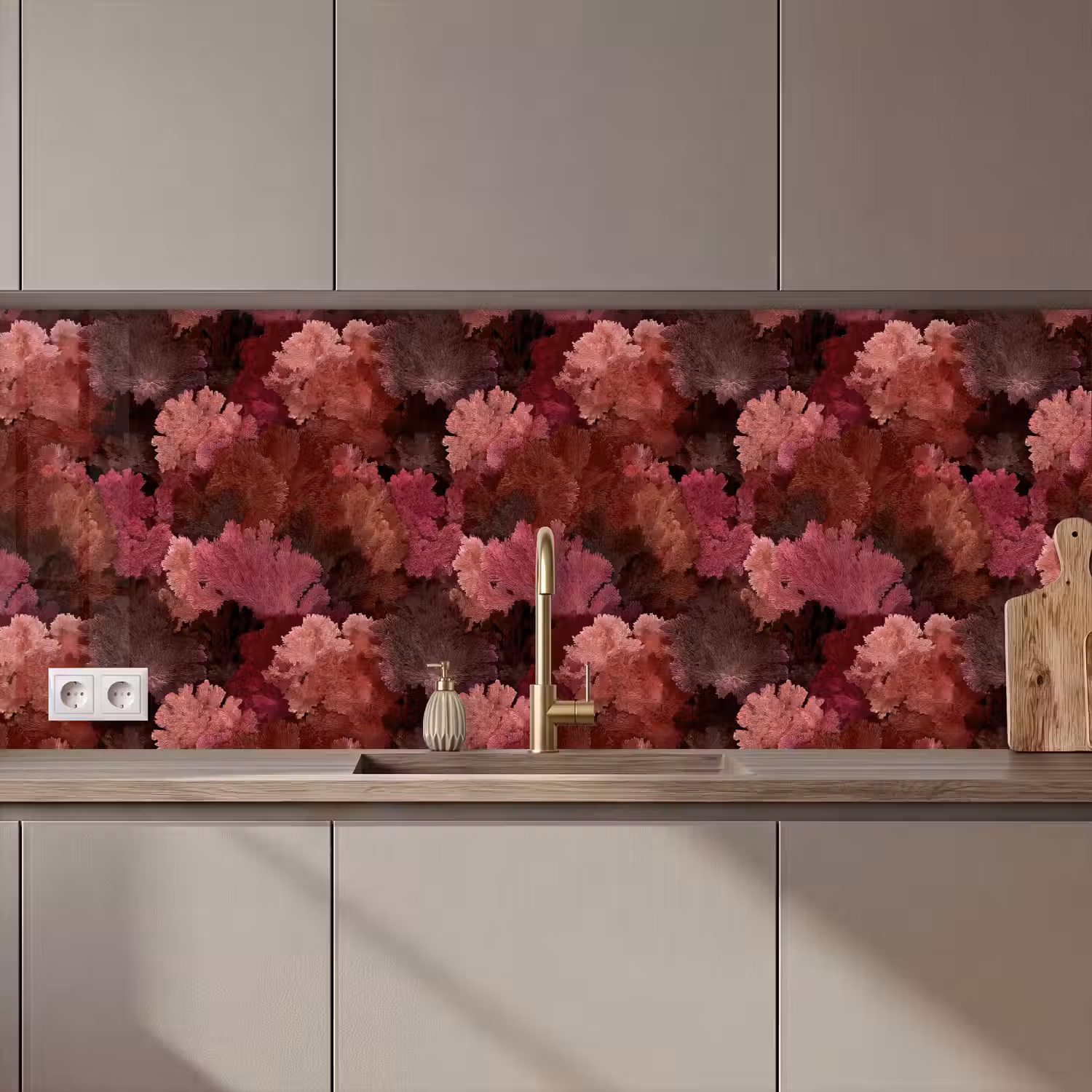 Koraal - Textuur - Kleurrijk keuken achterwand 2 middel 871 zz_3dshopping