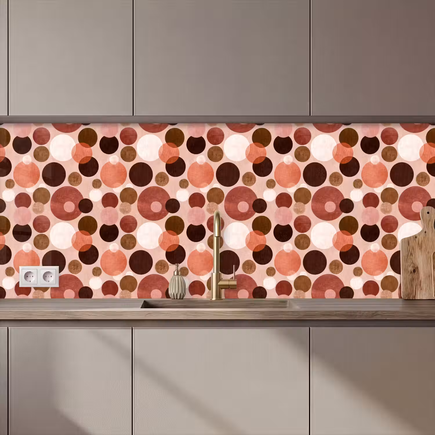 Cirkels - Modern - Kleurrijk keuken achterwand 2 middel 871 zz_3dshopping